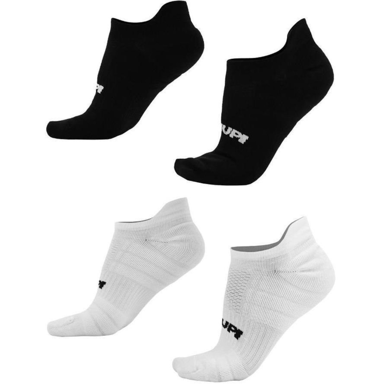 Kit Meia Invisível Hupi Corrida Running Pro com 02 Pares - 36 ao 42 - Adulto - Foto 1