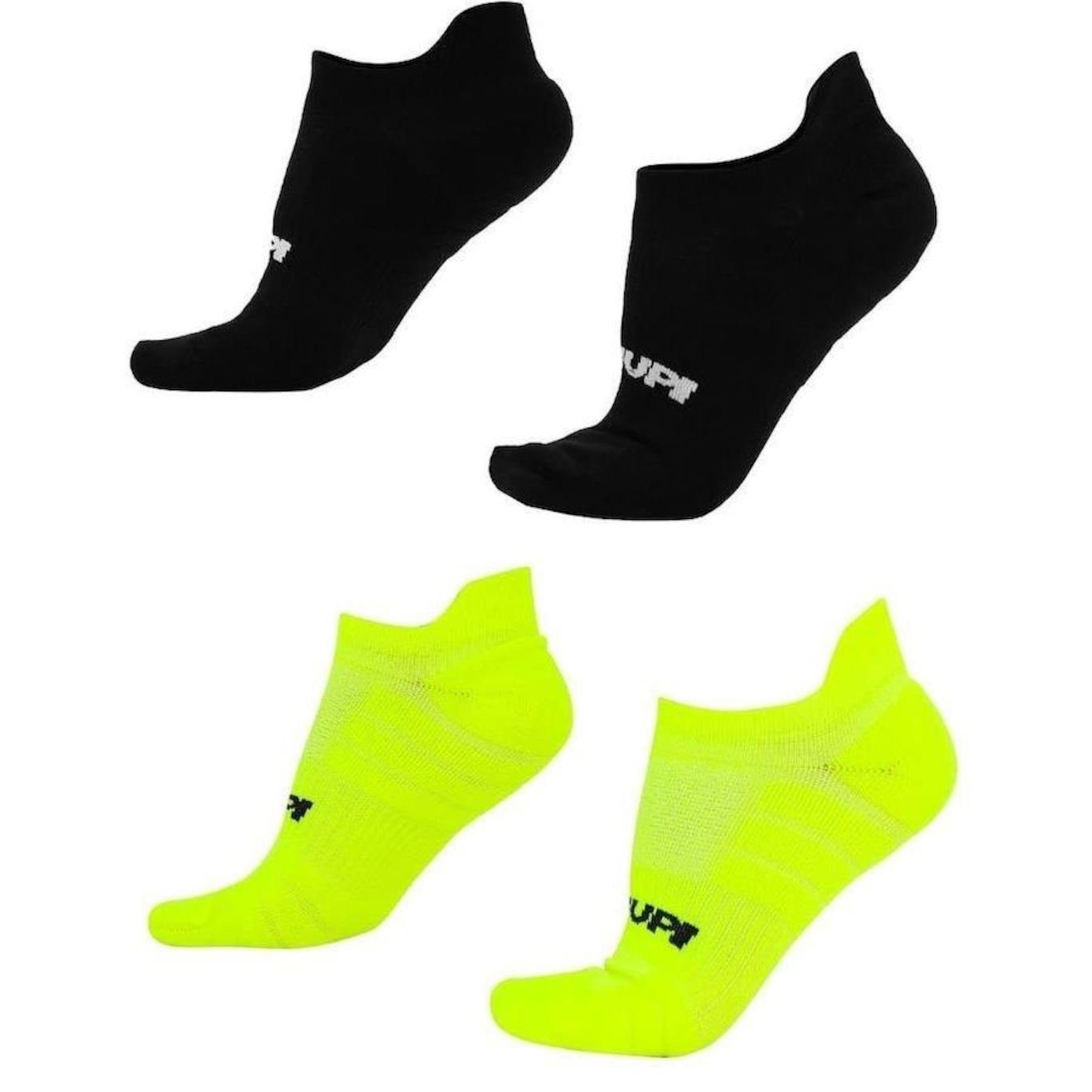 Kit Meia Invisível Hupi Corrida Running Pro com 02 Pares - 36 ao 42 - Adulto - Foto 1