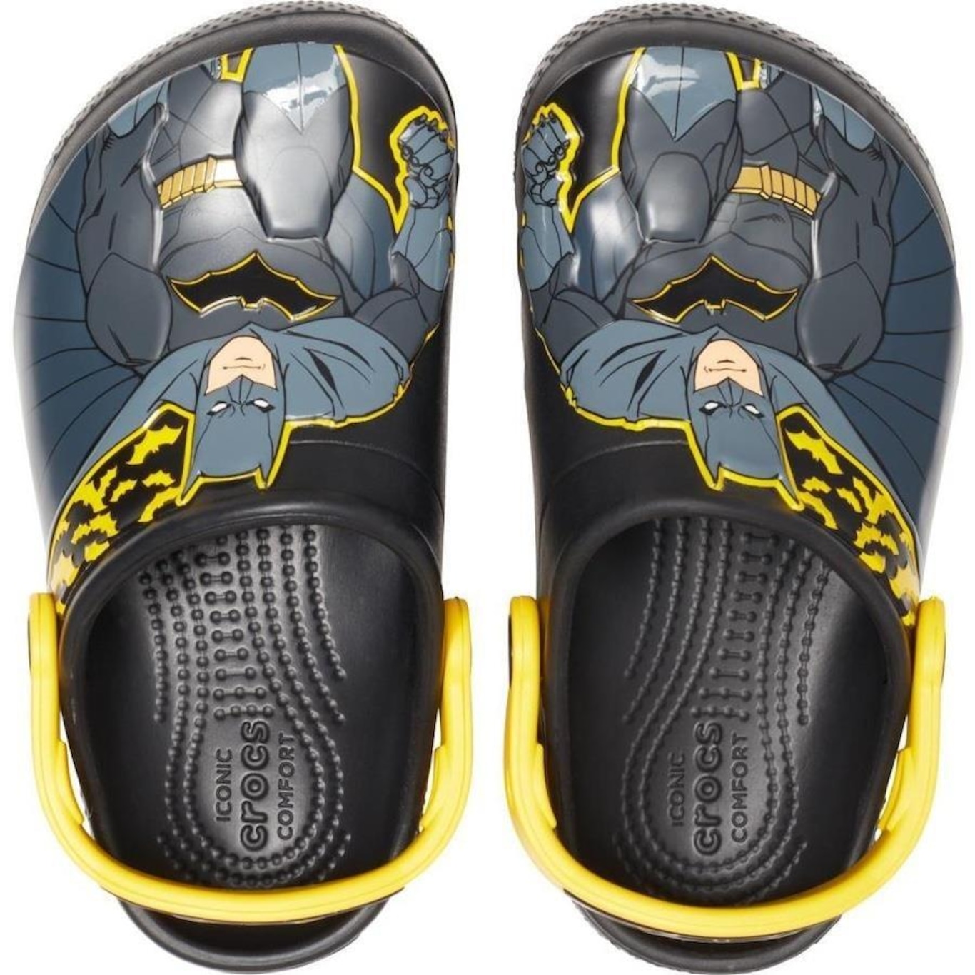 Sandália Crocs Iconic Batman Clog - Infantil - Foto 3