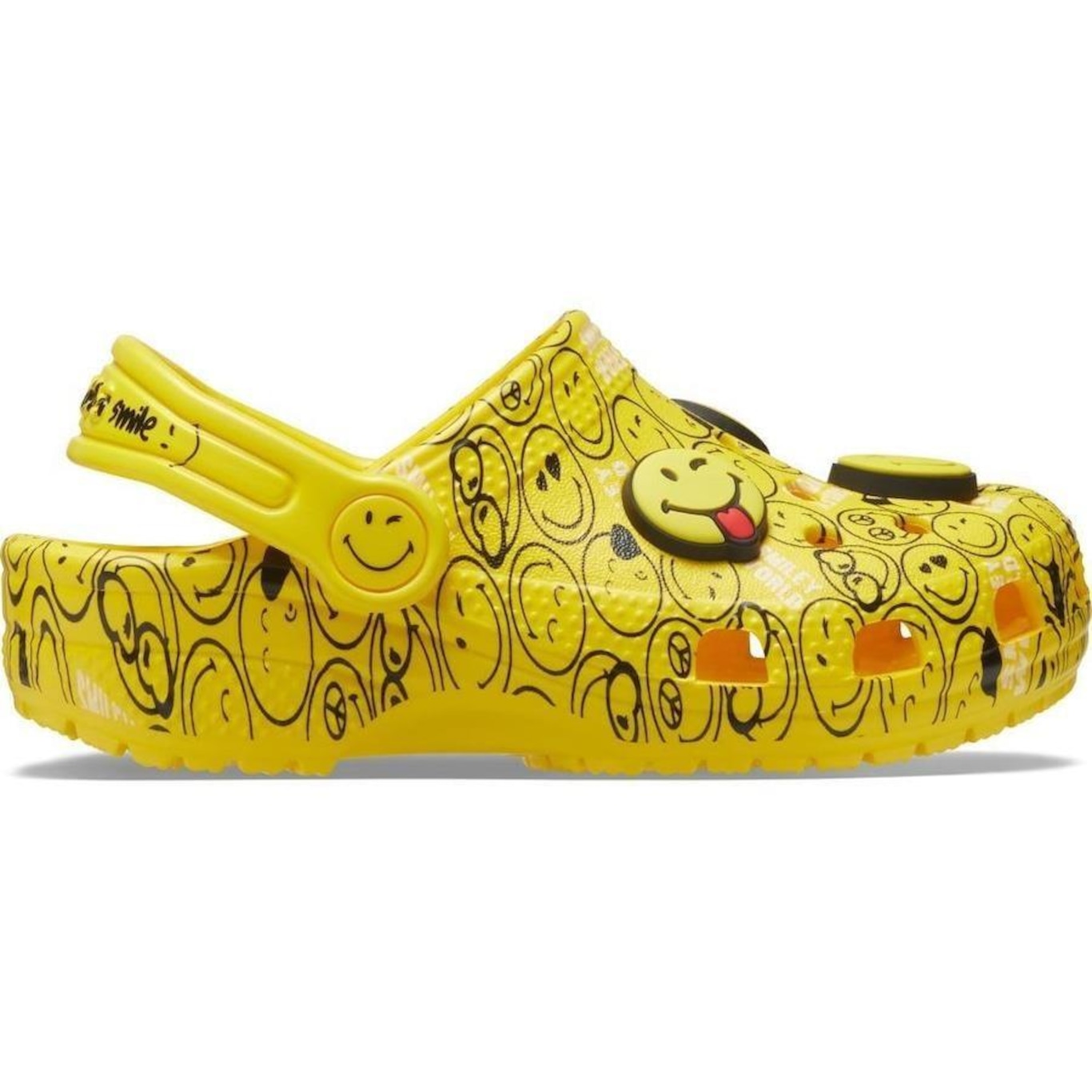 Sandália Crocs Classic Smiley Clog K - Adulto - Foto 1