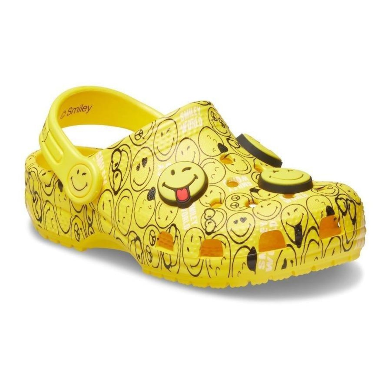 Sandália Crocs Classic Smiley Clog K - Adulto - Foto 2