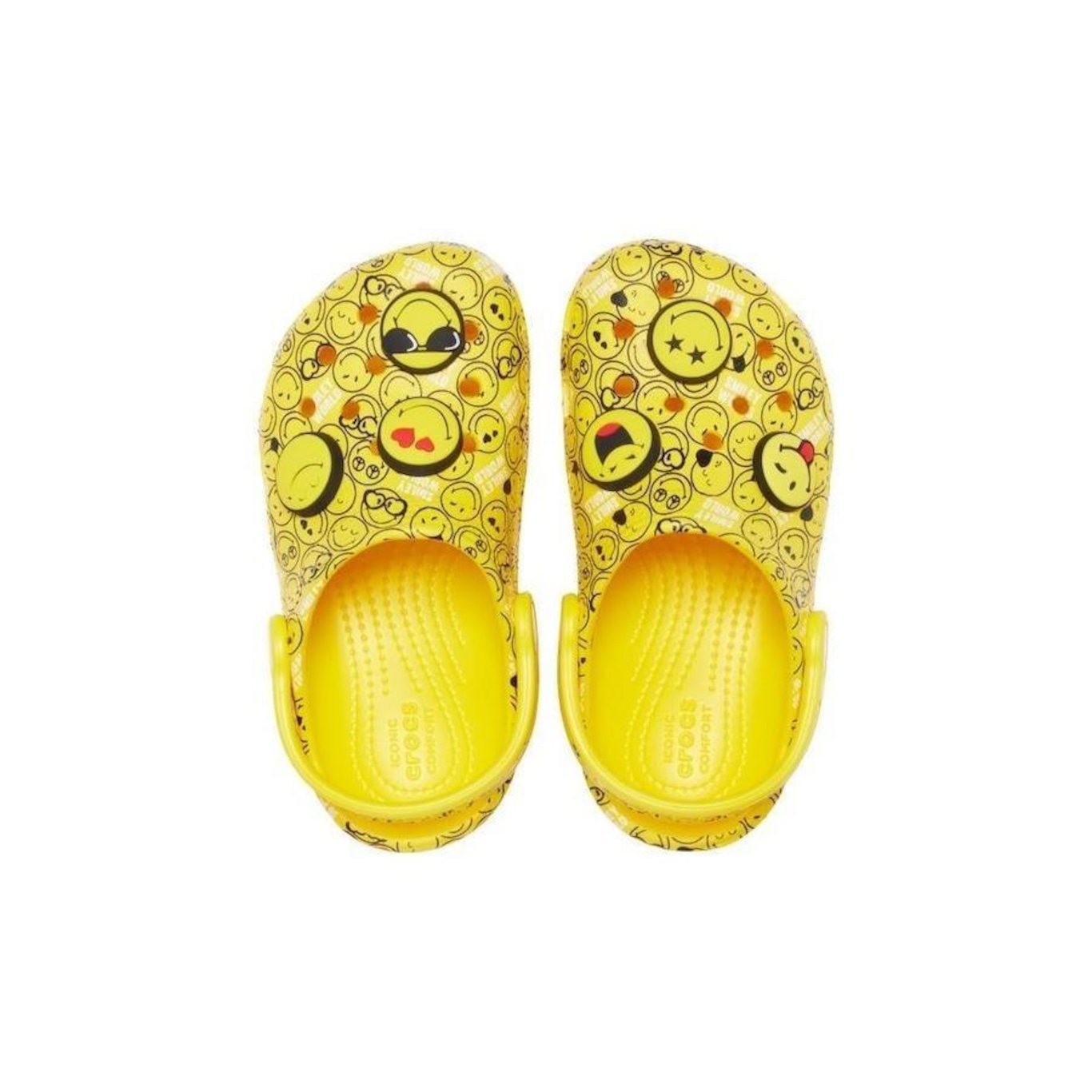 Sandália Crocs Classic Smiley Clog K - Adulto - Foto 5