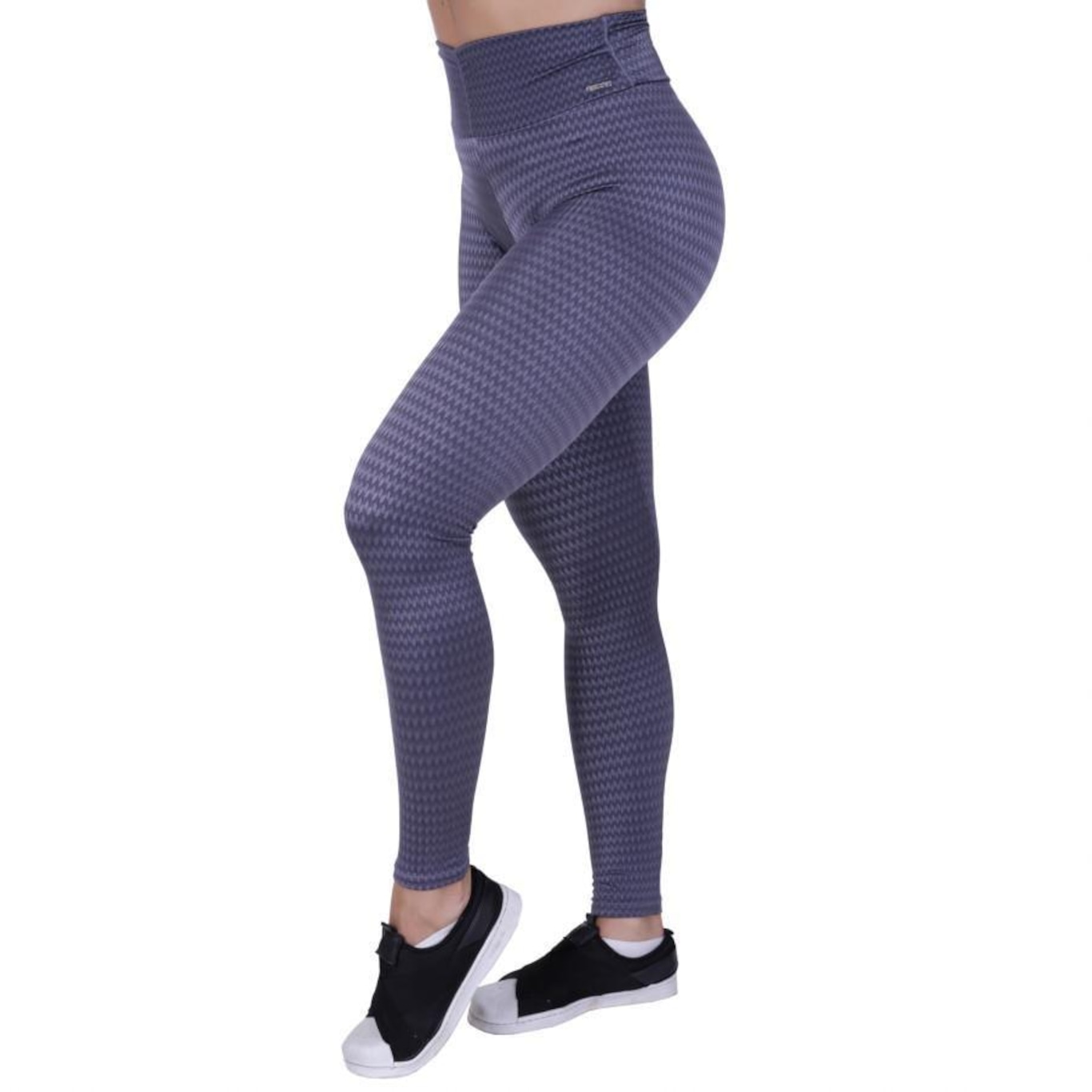 Calça Legging Orbis Fitness Franzido Cós Cirre Texturado - Feminina - Foto 1