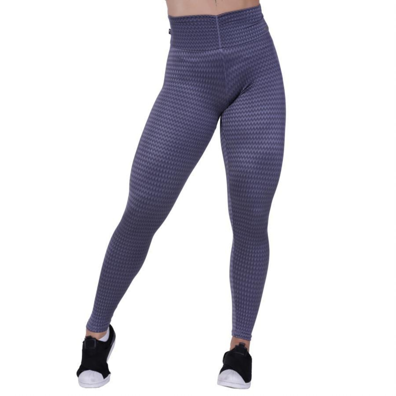 Calça Legging Orbis Fitness Franzido Cós Cirre Texturado - Feminina - Foto 2