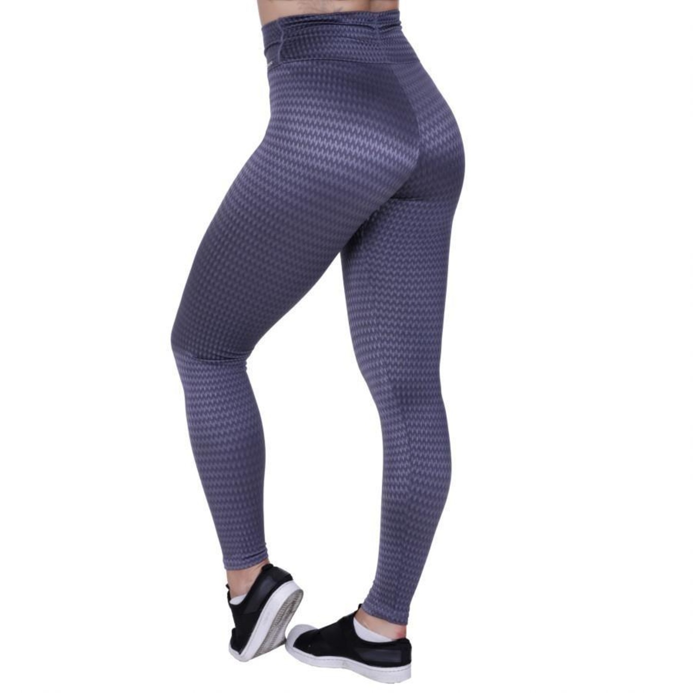 Calça Legging Orbis Fitness Franzido Cós Cirre Texturado - Feminina - Foto 3