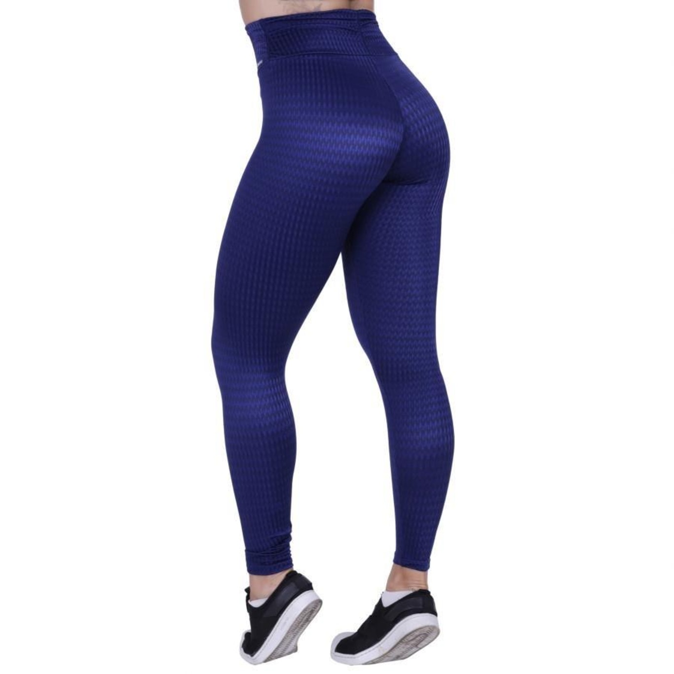 Calça Legging Orbis Fitness Franzido Cós Cirre Texturado - Feminina - Foto 3