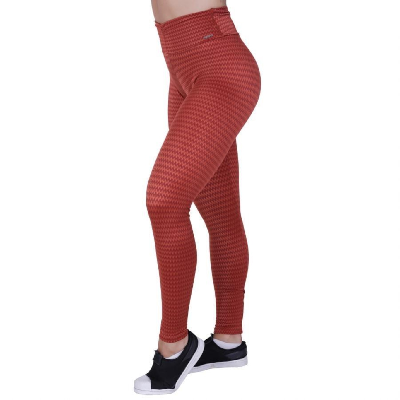 Calça Legging Orbis Fitness Franzido Cós Cirre Texturado - Feminina - Foto 2