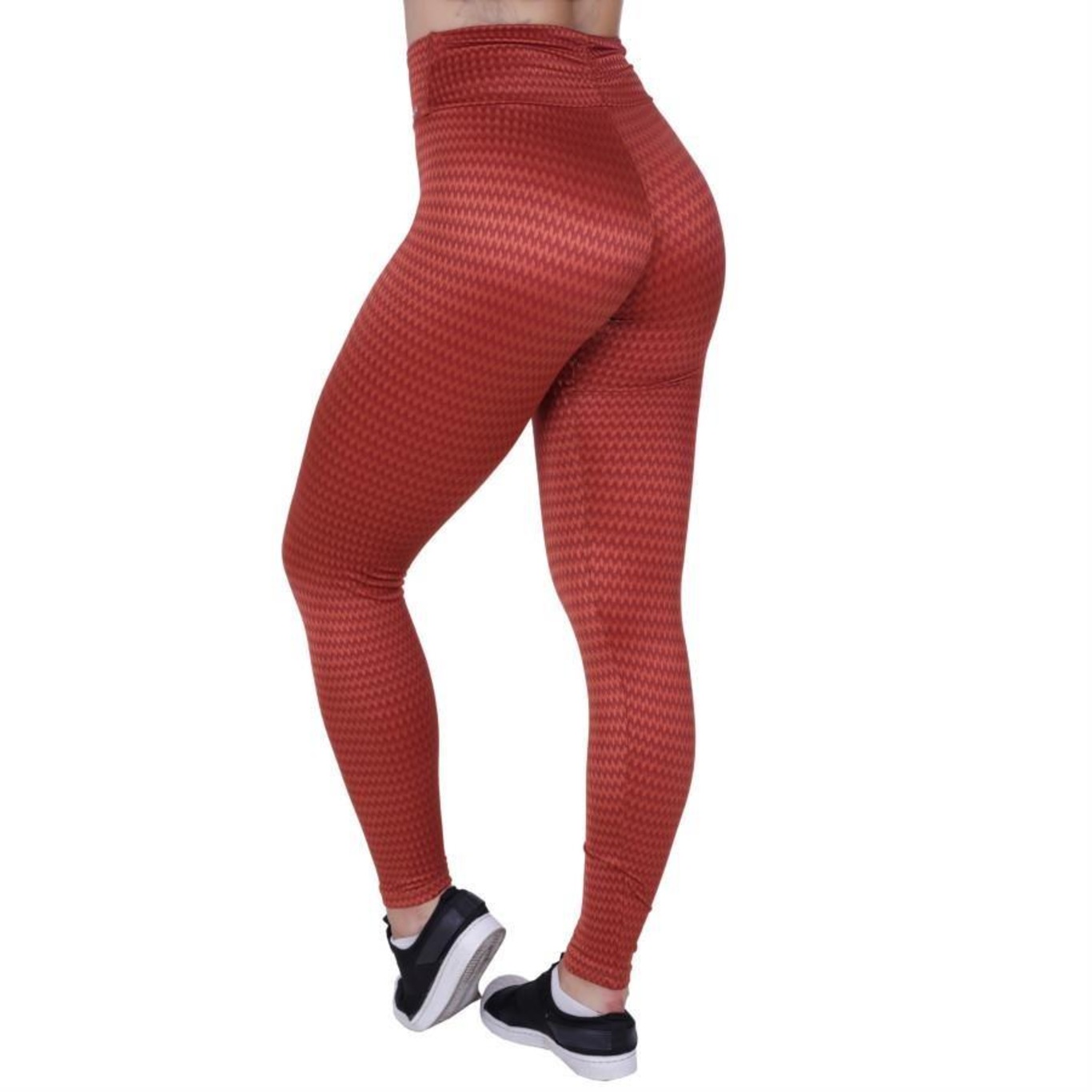 Calça Legging Orbis Fitness Franzido Cós Cirre Texturado - Feminina - Foto 3