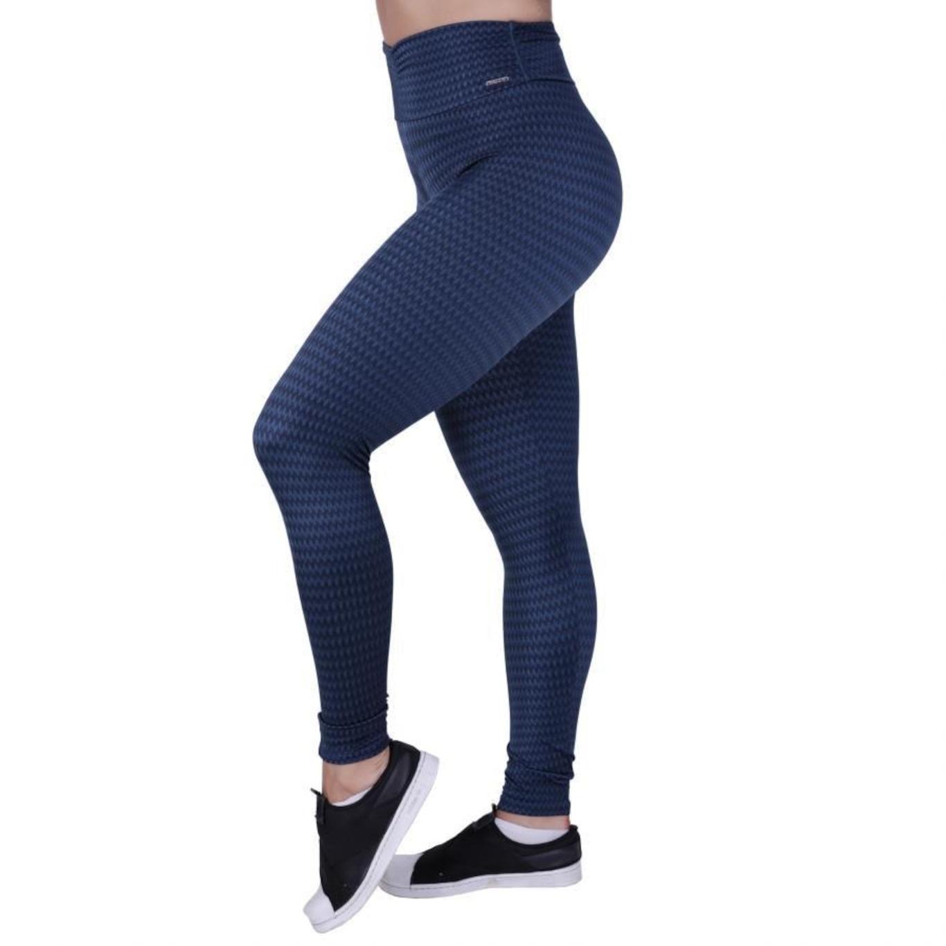 Calça Legging Orbis Fitness Franzido Cós Cirre Texturado - Feminina - Foto 2