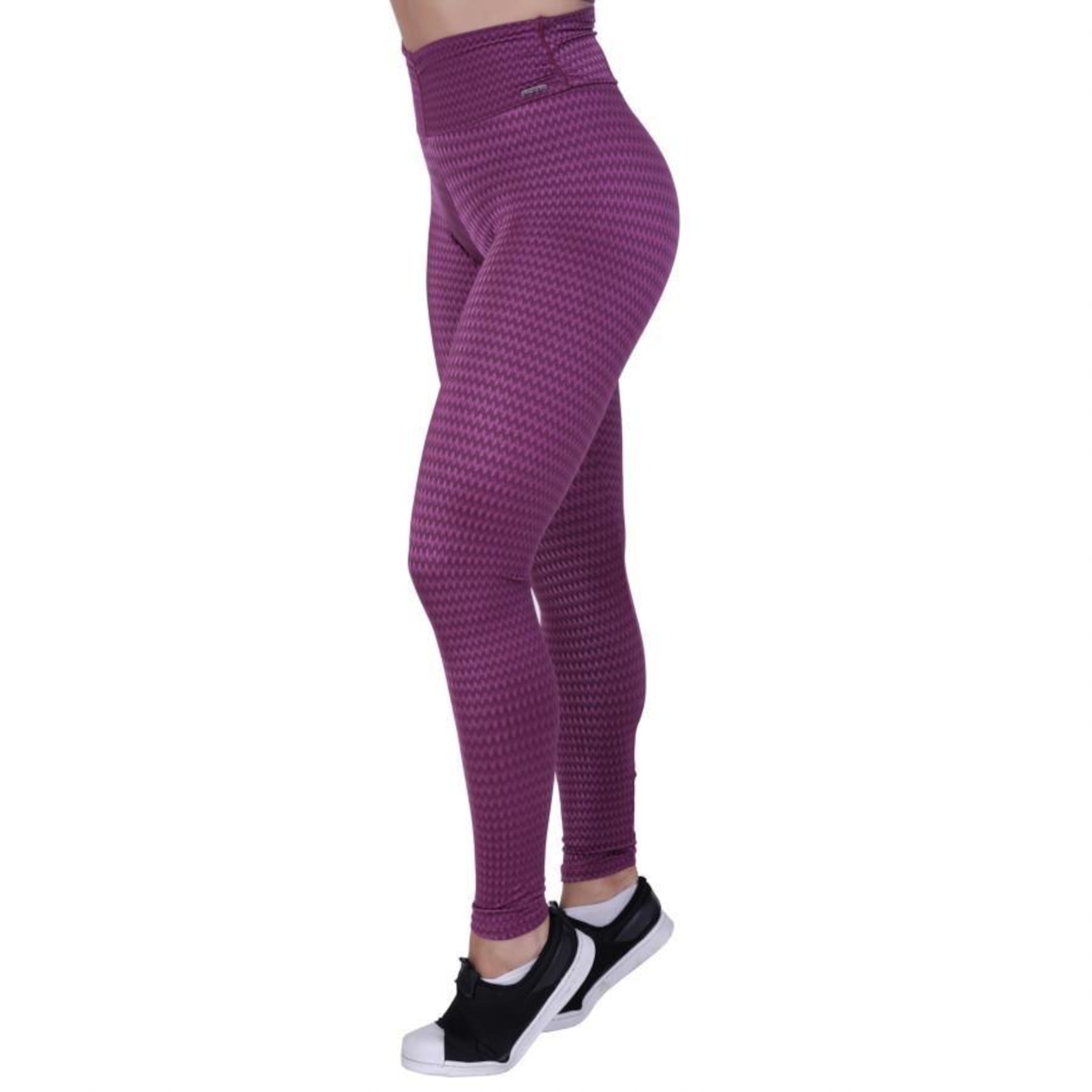 Calça Legging Orbis Fitness Franzido Cós Cirre Texturado - Feminina - Foto 2