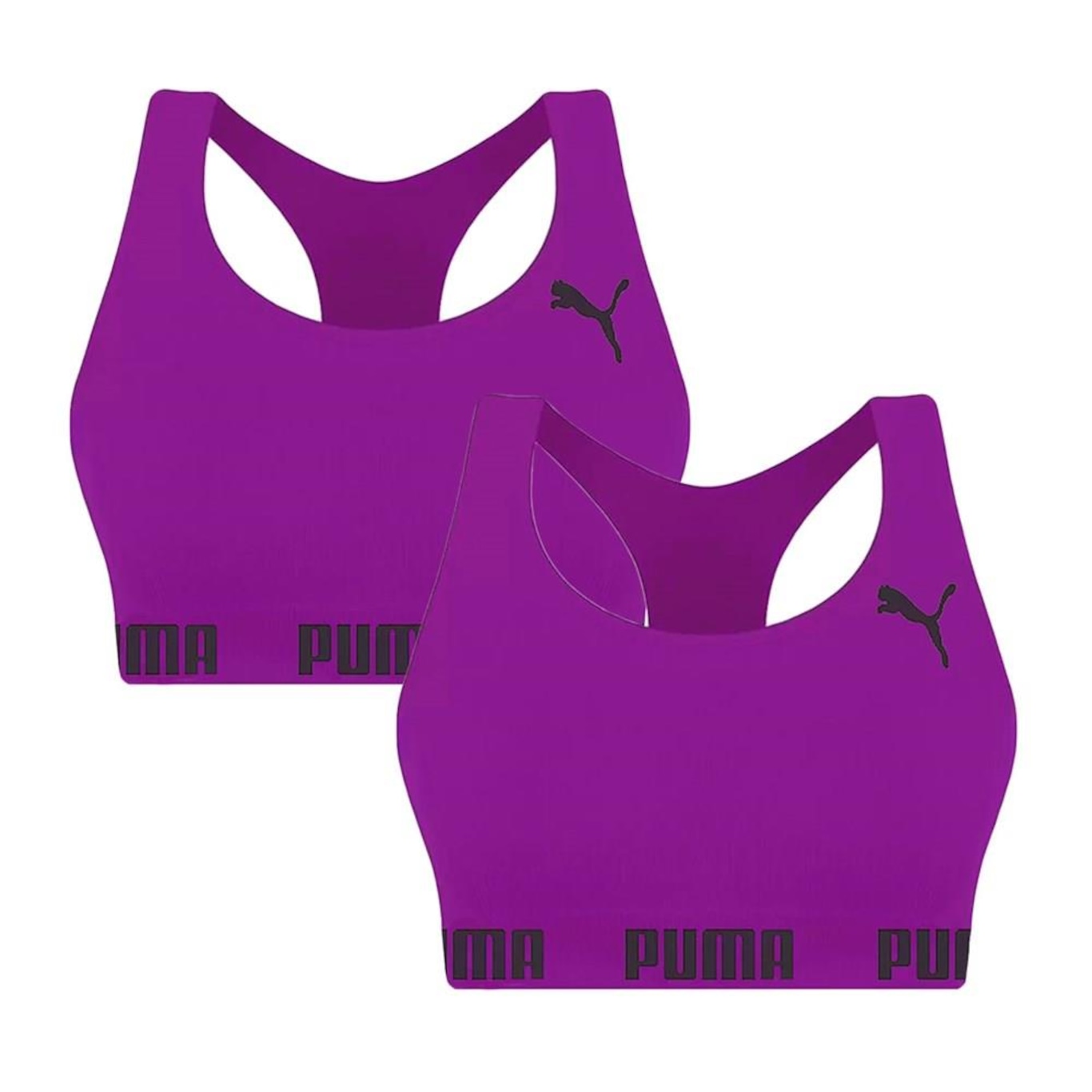 Kit Top Puma Nadador Sem Costura - Feminino - 2 Unidades - Foto 1