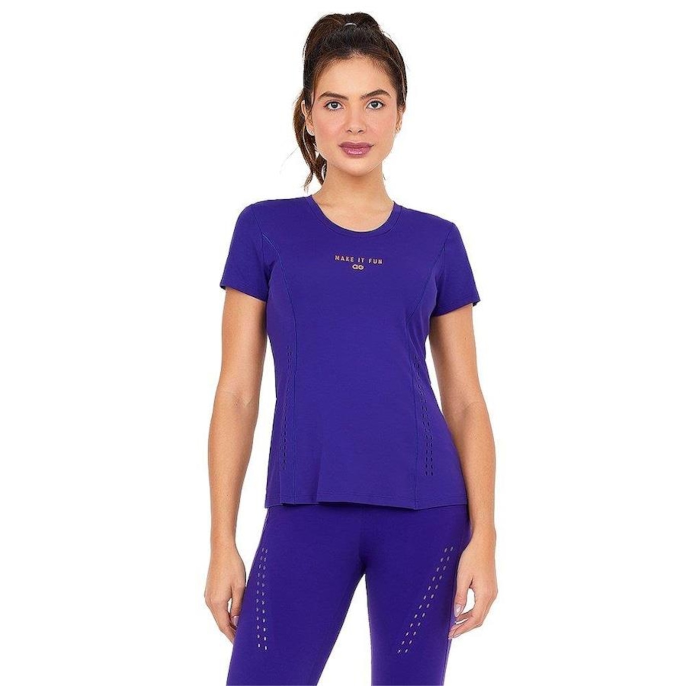 Camiseta Skin Fit Alto Giro - Feminina - Foto 1