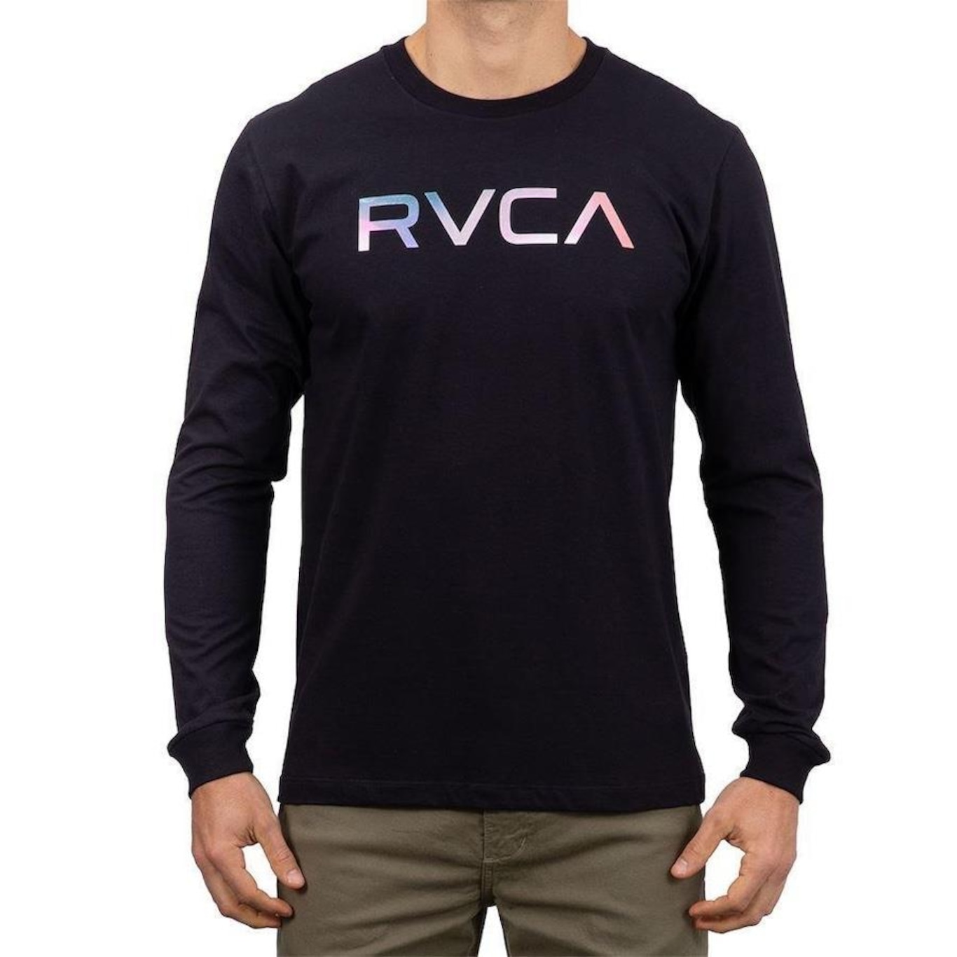 Camiseta Manga Longa RVCA Big Fills - Masculina - Foto 1