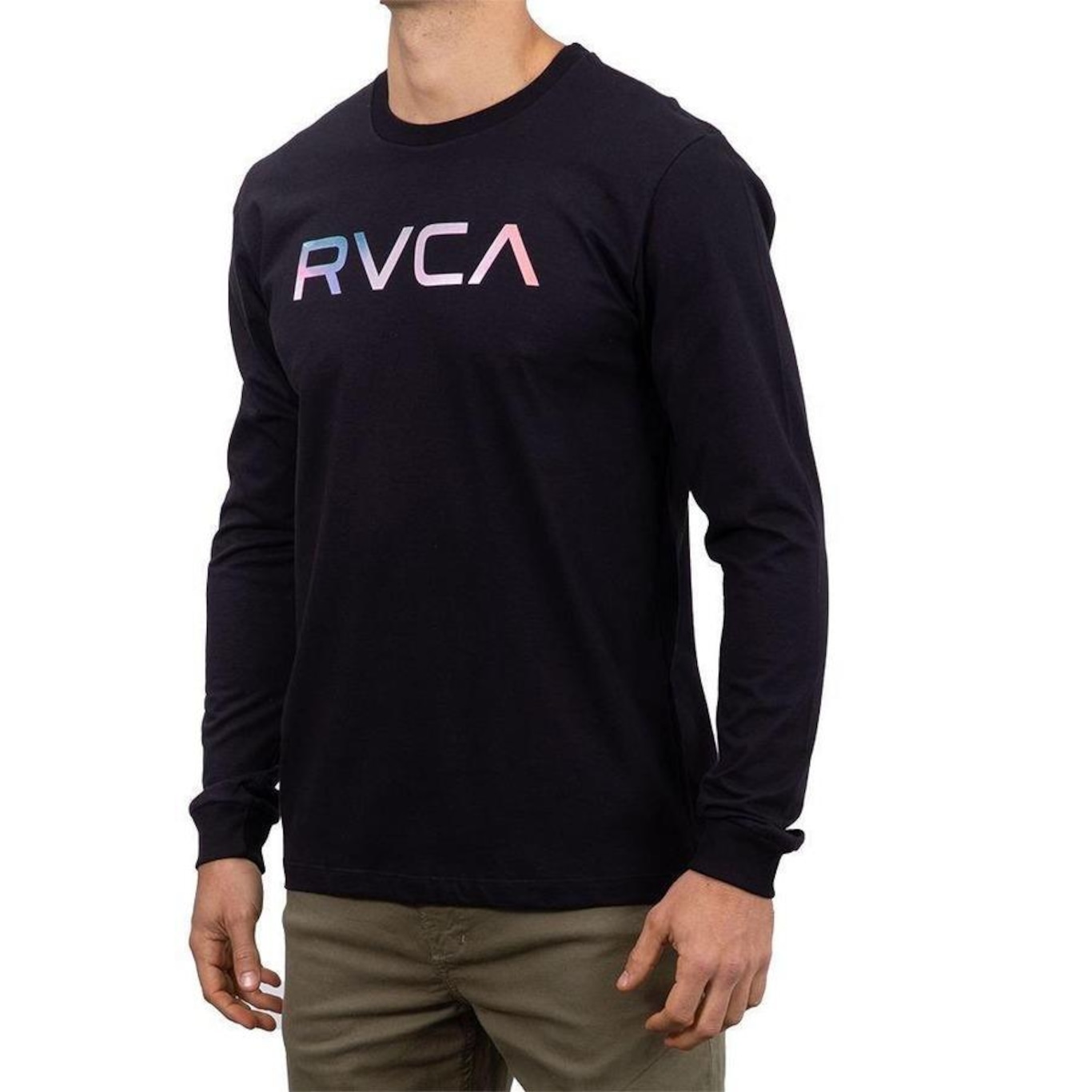 Camiseta Manga Longa RVCA Big Fills - Masculina - Foto 3