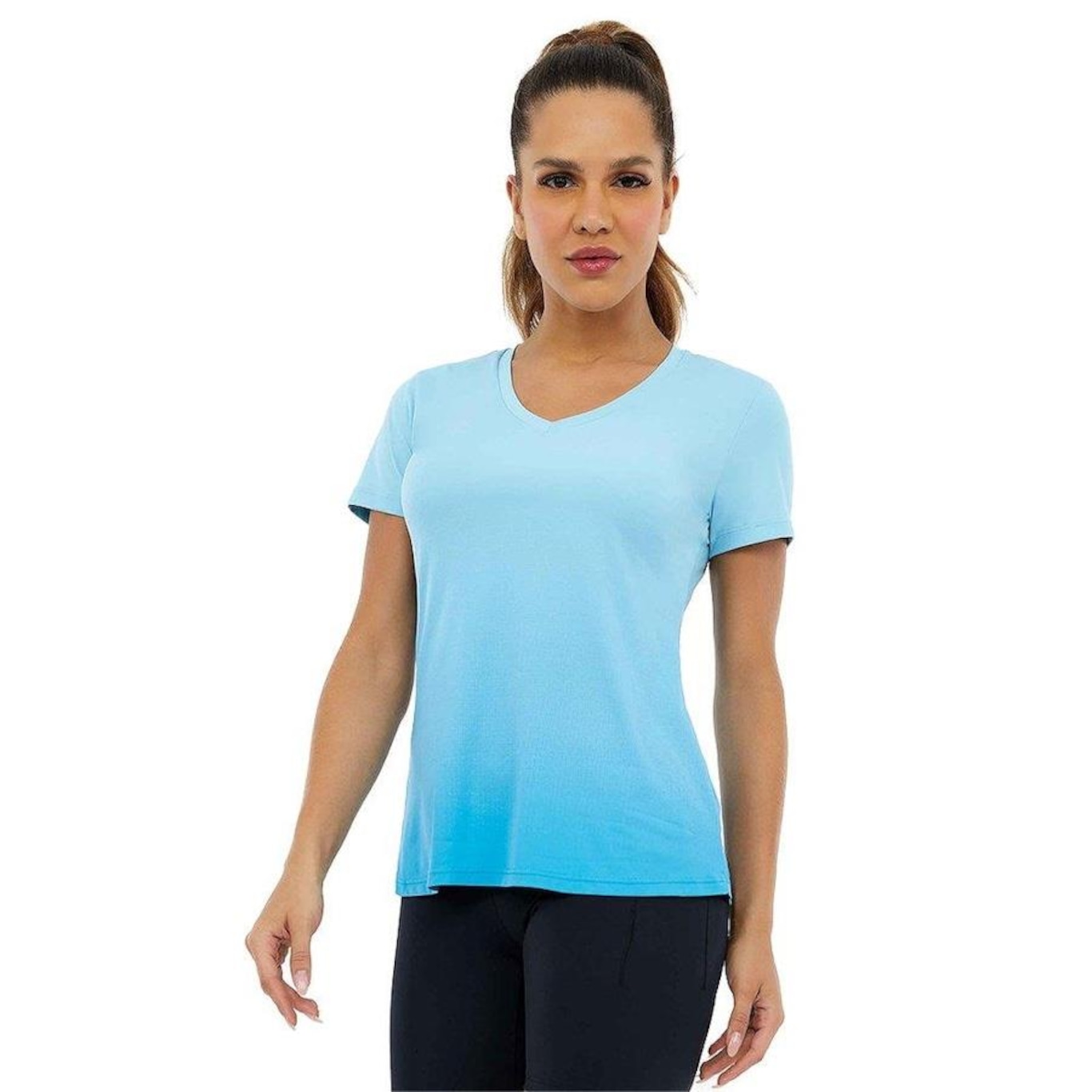 Camiseta Alto Giro Skin Fit - Feminina - Foto 1