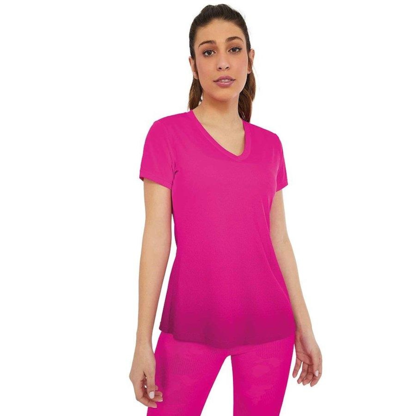 Camiseta Alto Giro Skin Fit - Feminina - Foto 1