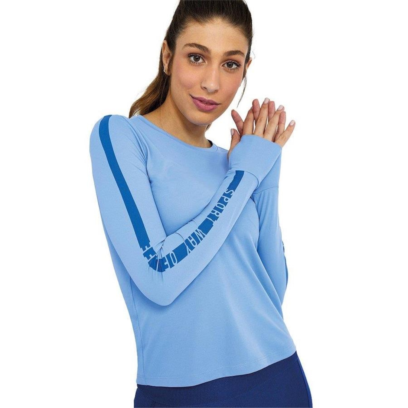 Camiseta Alto Giro Skin Fit - Feminina - Foto 1