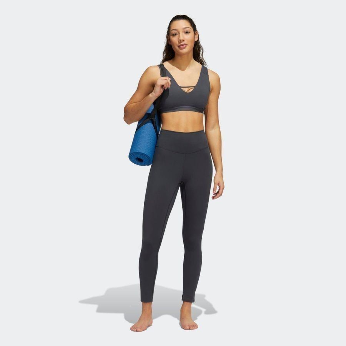 Top Fitness adidas Suporte Leve Yoga Studio Luxe - Adulto - Foto 6