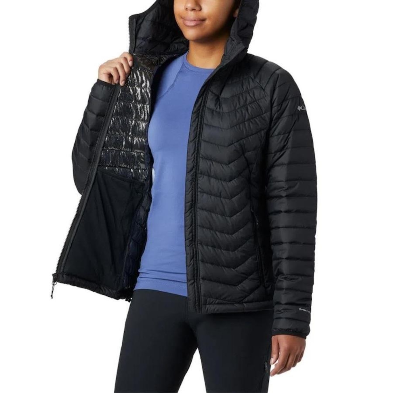 Jaqueta com Capuz Columbia Powder Lite Hooded - Feminina - Foto 3