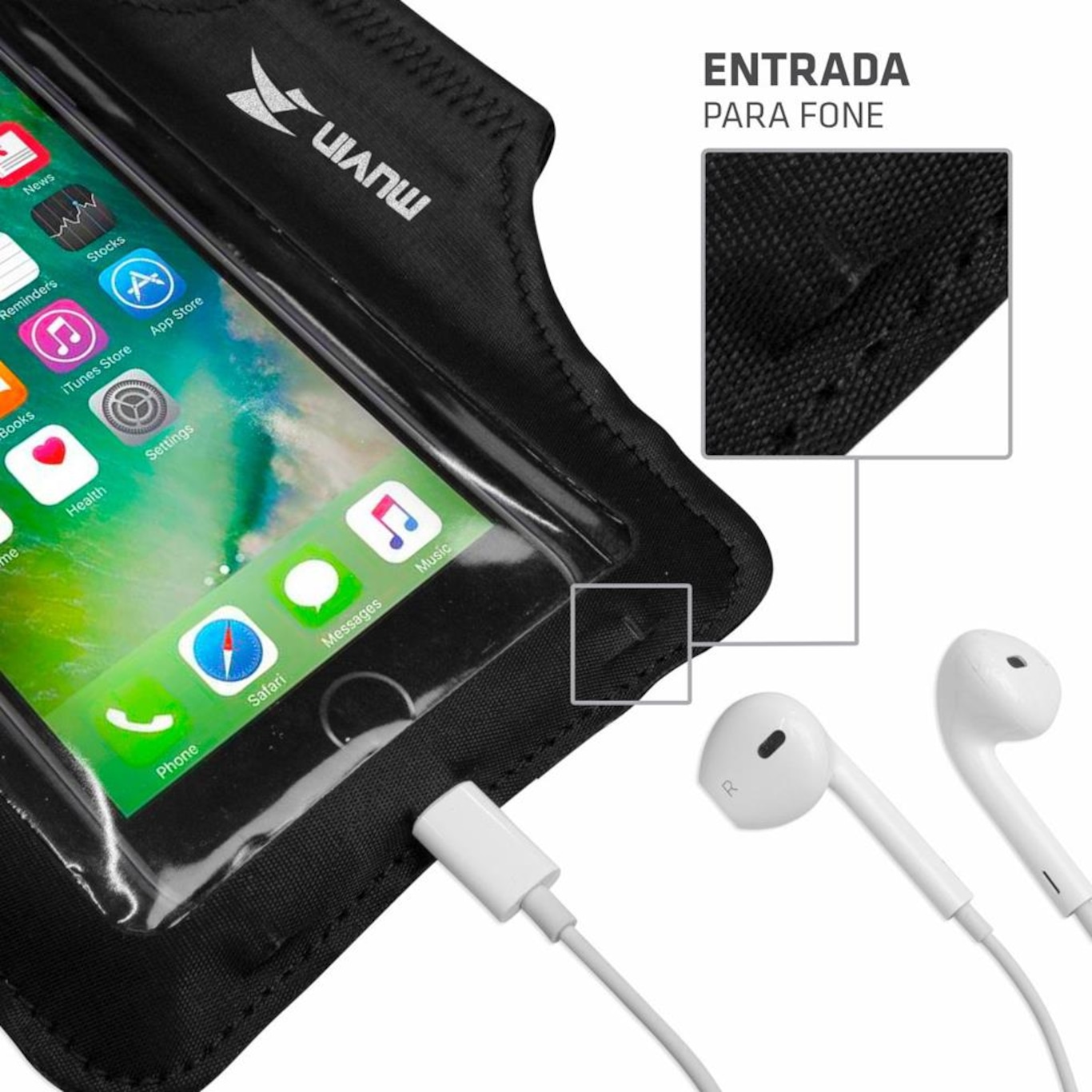 Kit Muvin: Pochete + Braçadeira Porta Celular - Foto 4