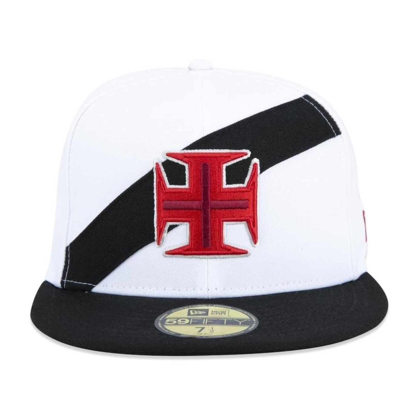 Boné Aba Reta New Era 59Fifty Futebol Vasco da Gama Fitted - Snapback - Adulto - Foto 2