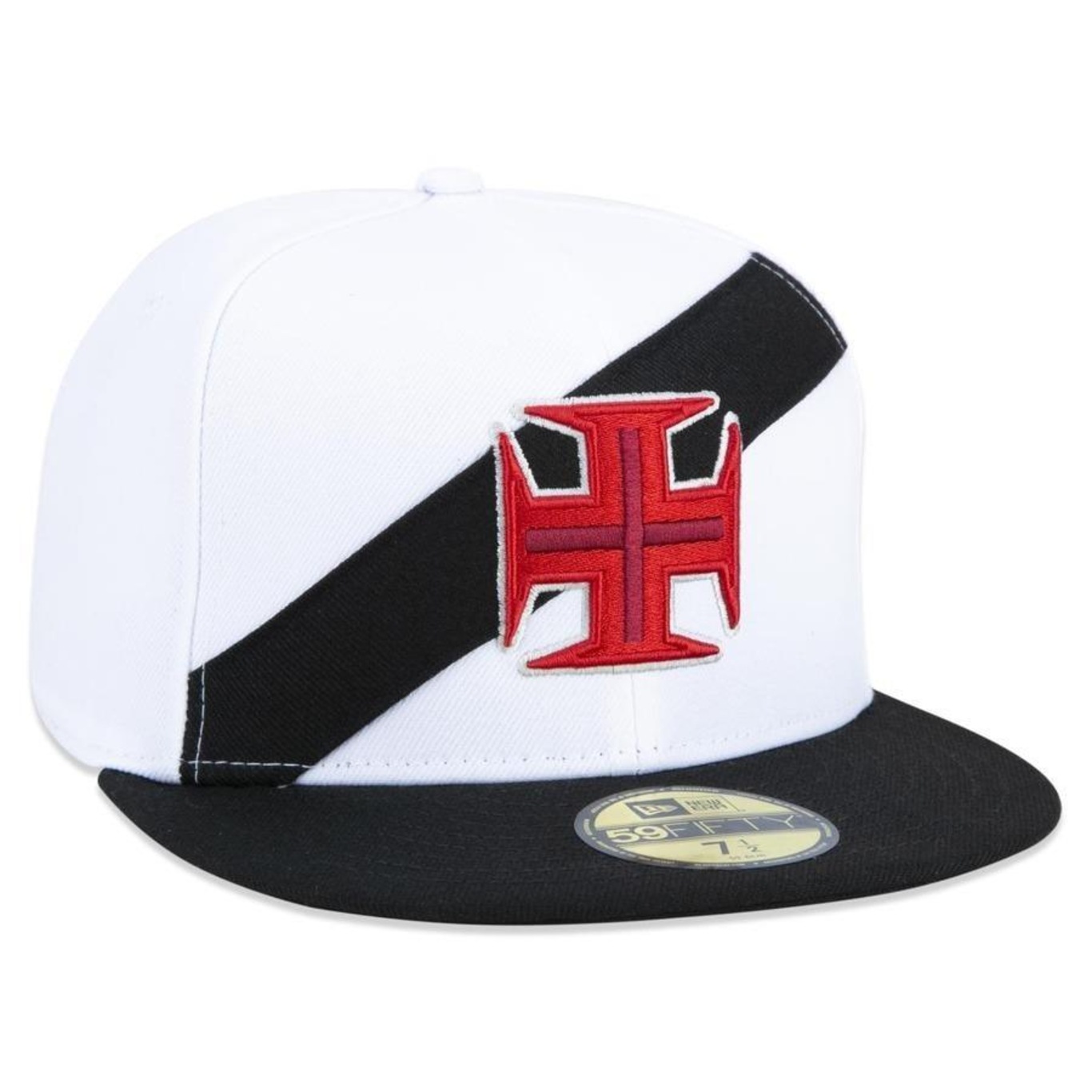 Boné Aba Reta New Era 59Fifty Futebol Vasco da Gama Fitted - Snapback - Adulto - Foto 3