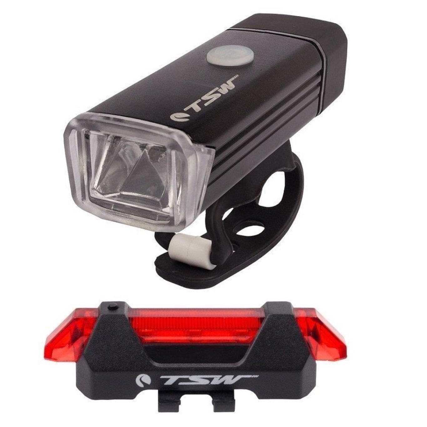 Kit de Farol 180 Lumens + Sinalizador Pisca 15 lumens TSW USB - Foto 1