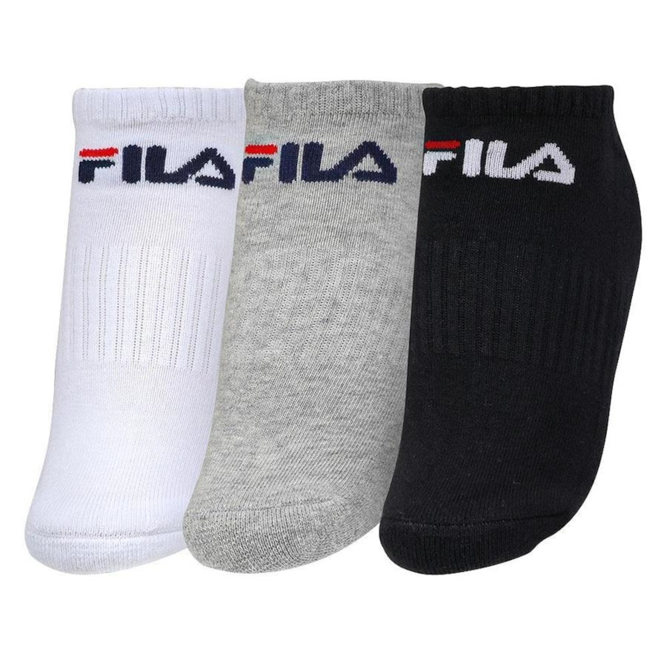 Meia Cano Curto Fila LS330040 com 3 Pares - Adulto - Foto 5