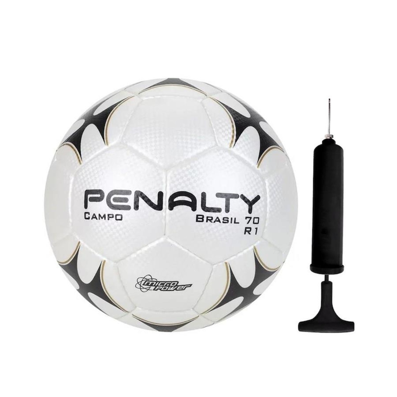 Bola de Futebol Campo Penalty Torcida XXI - Branco+Preto