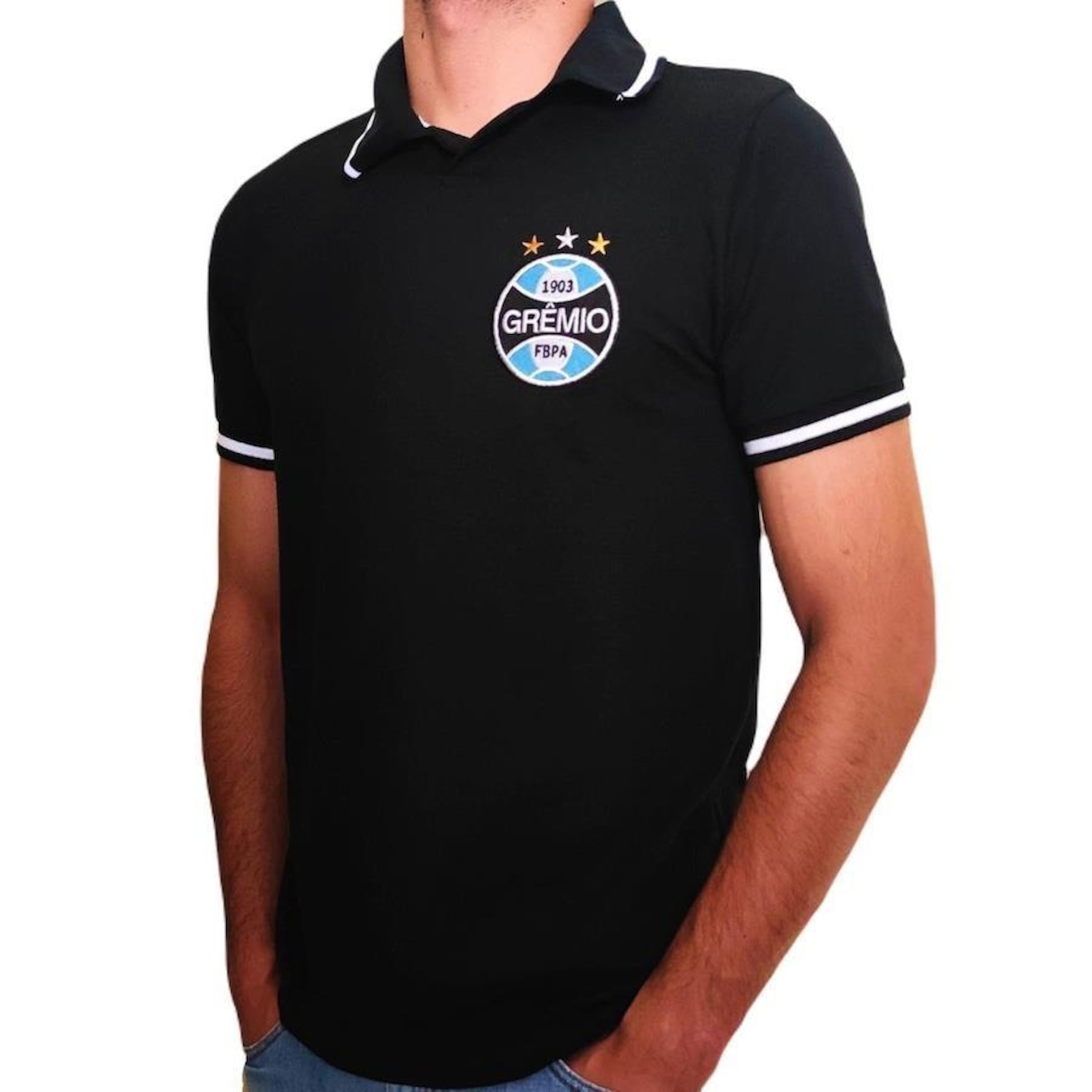 Camisa do Grêmio Polo Oficial RetrôMania - Masculino - Foto 1