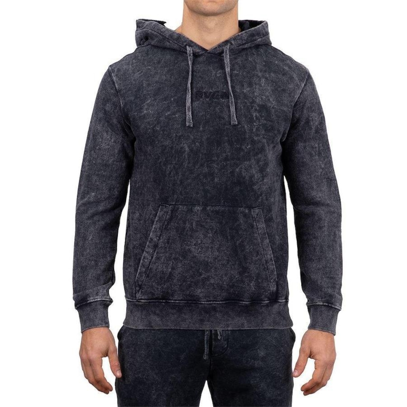 Blusão de Moletom RVCA Canguru Shi Boo Ya Pullover - Masculino - Foto 1