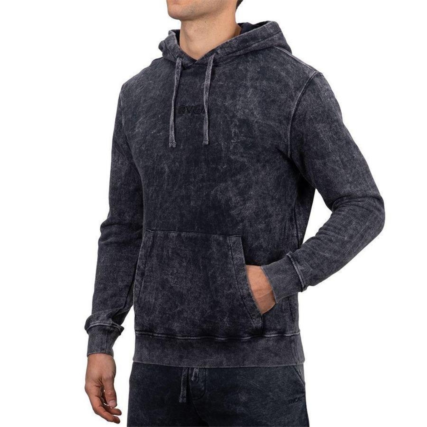 Blusão de Moletom RVCA Canguru Shi Boo Ya Pullover - Masculino - Foto 3