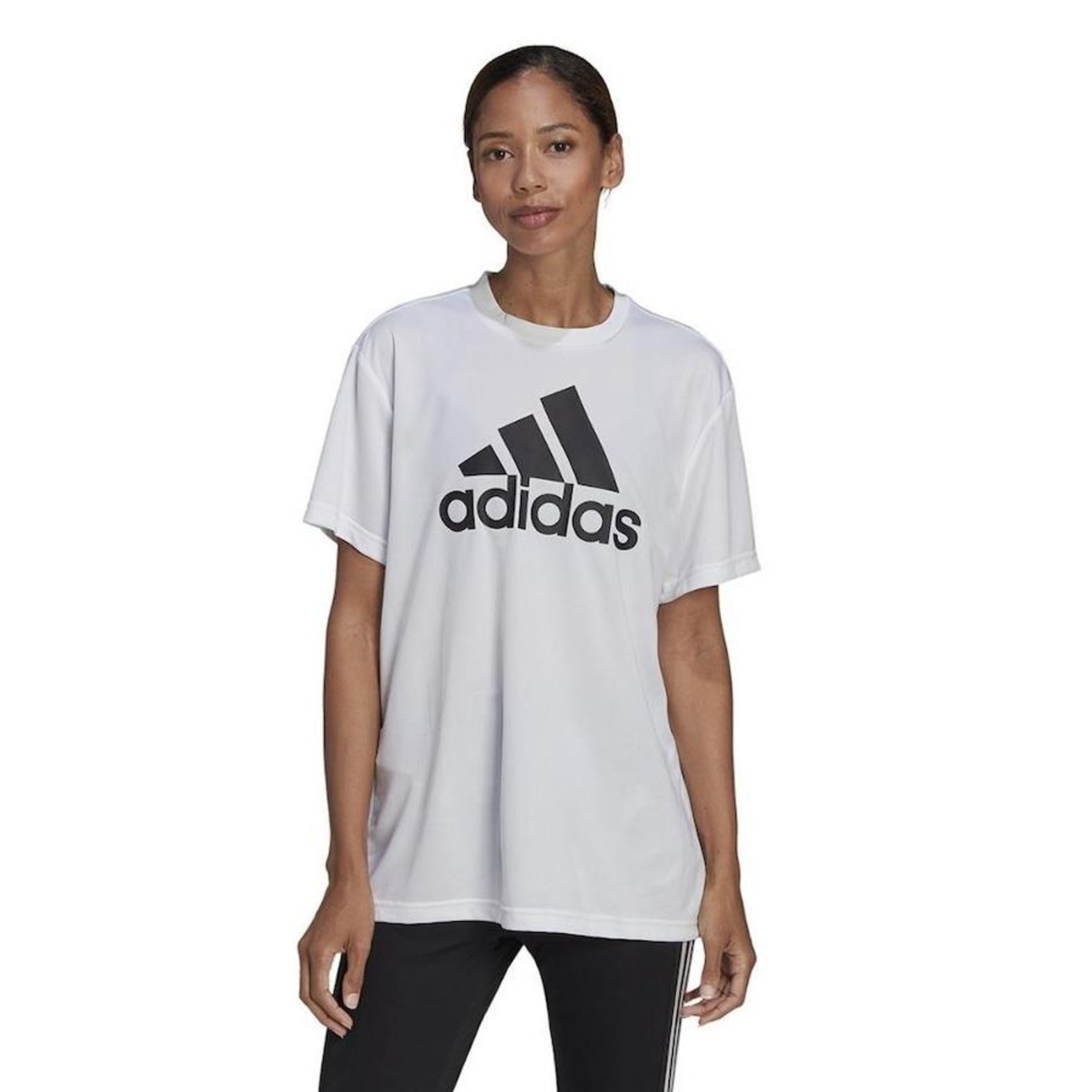 Camiseta adidas Boyfriend Logo HE6741 - Feminina - Foto 2