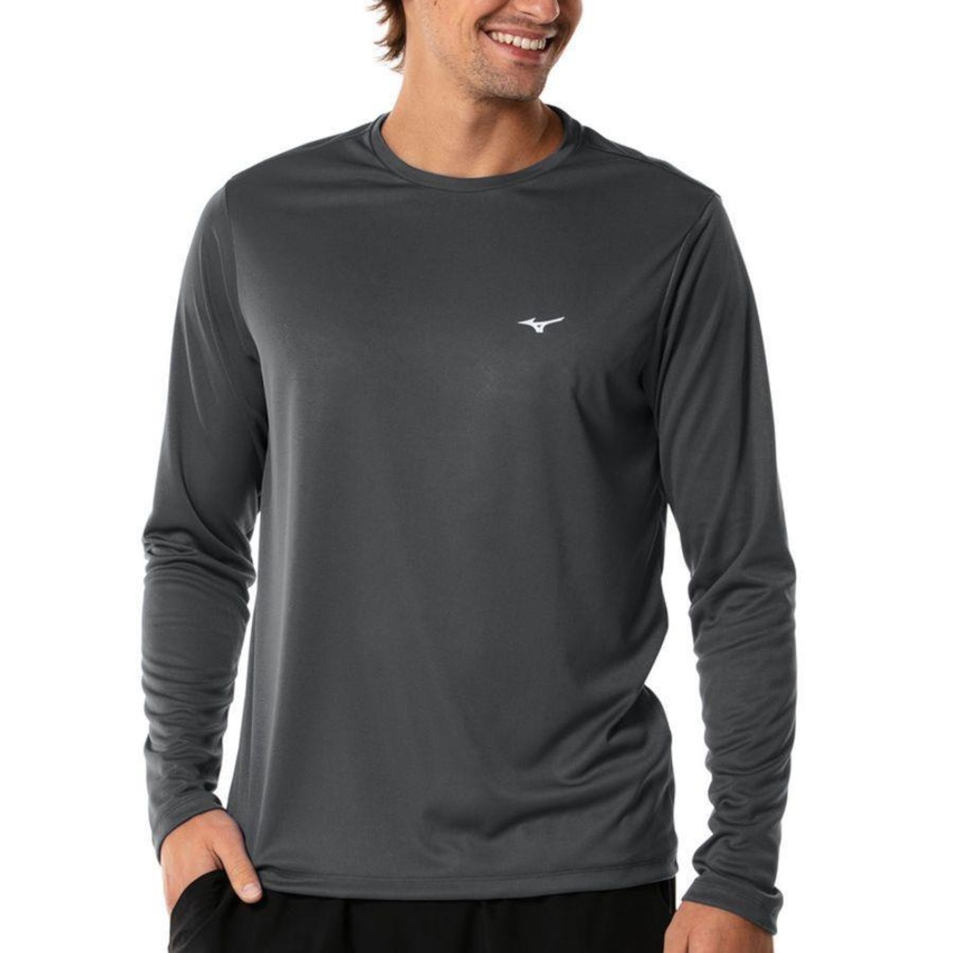 Camiseta Manga Longa Mizuno Energy - Masculina - Foto 1