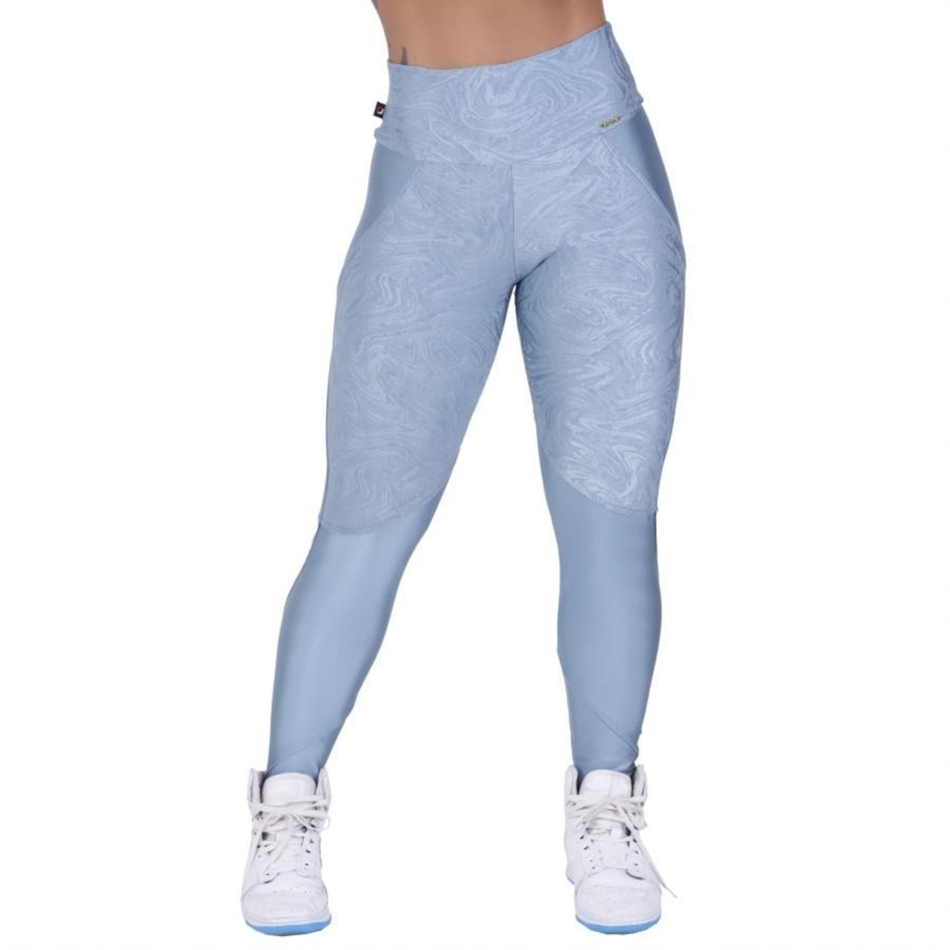 Calça Legging Orbis Fitness Recortes Cirre Relevo - Feminina - Foto 1