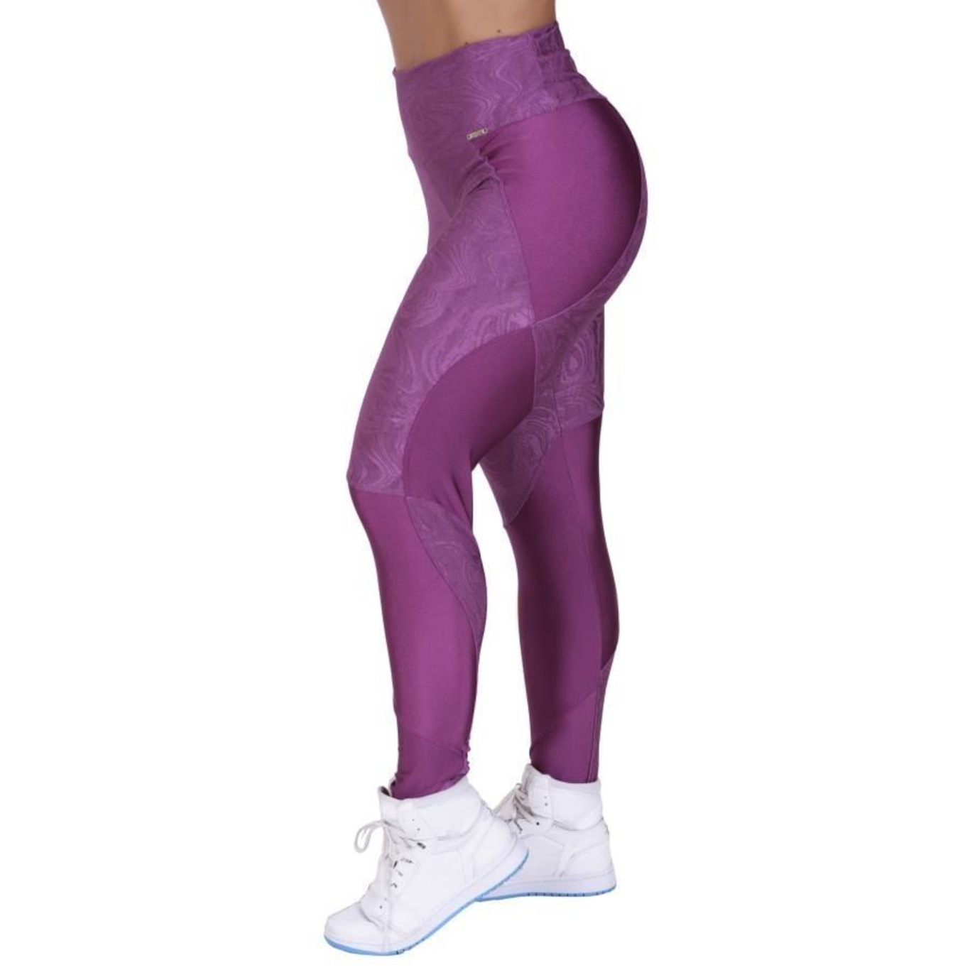 Calça Legging Orbis Fitness Recortes Cirre Relevo - Feminina - Foto 2