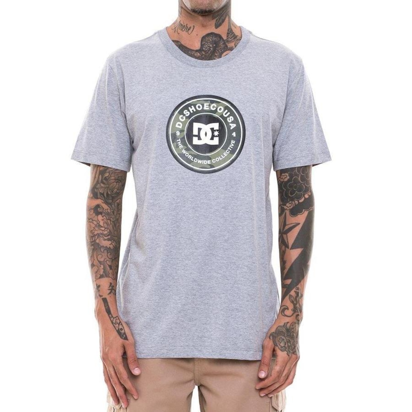 Camiseta DC Shoes Collective Camo Fill - Masculina - Foto 1