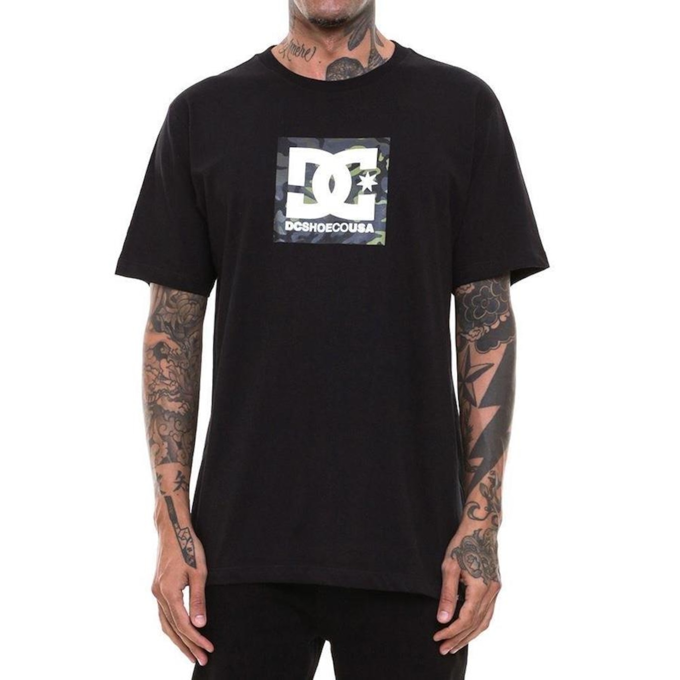 Camiseta DC Shoes DC Square Star Fill Camo - Masculina - Foto 1