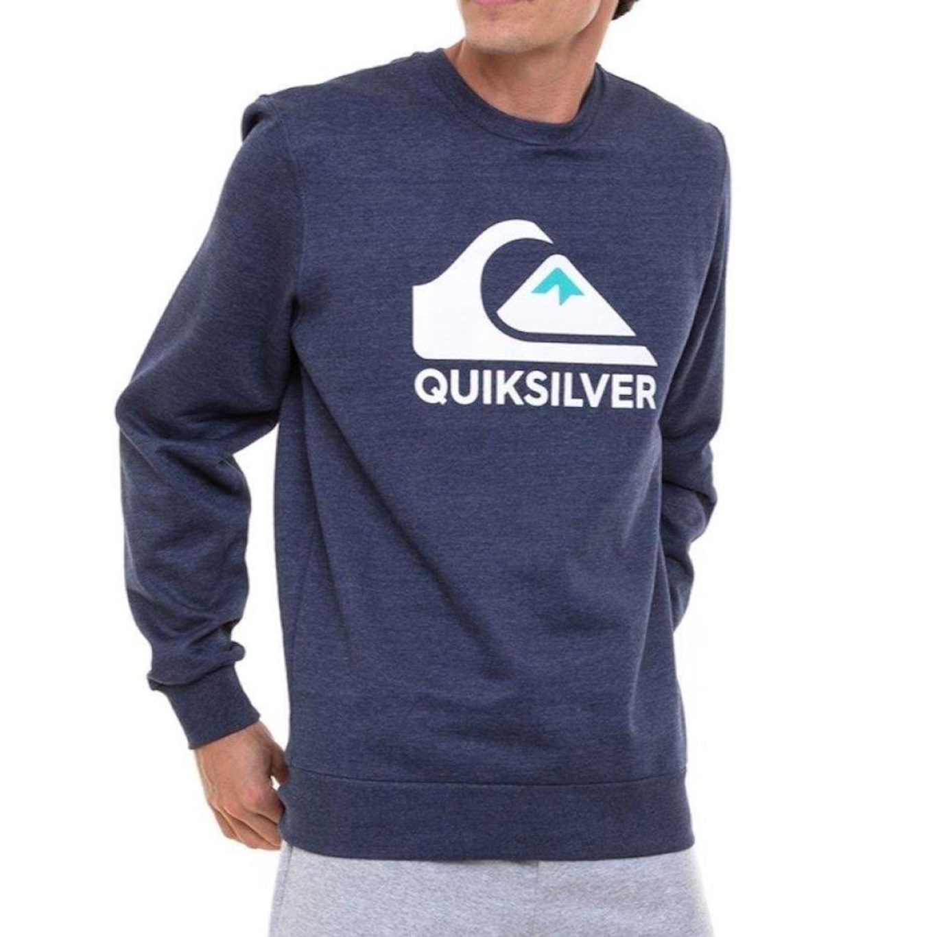 Blusão de Moletom Quiksilver Careca Full Logo - Masculino - Foto 1