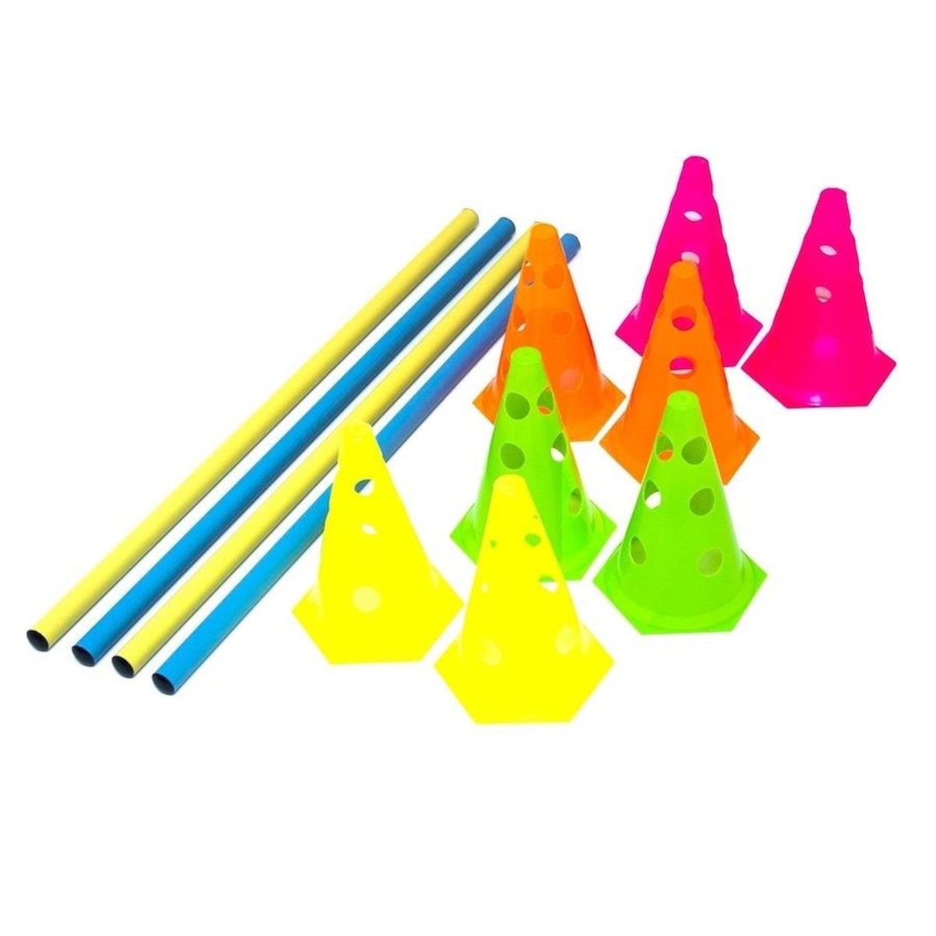 Kit Iniciativa Fitness 3 Pares de Cones com Barreiras - 6 Cones + 3 Barreiras - Foto 1