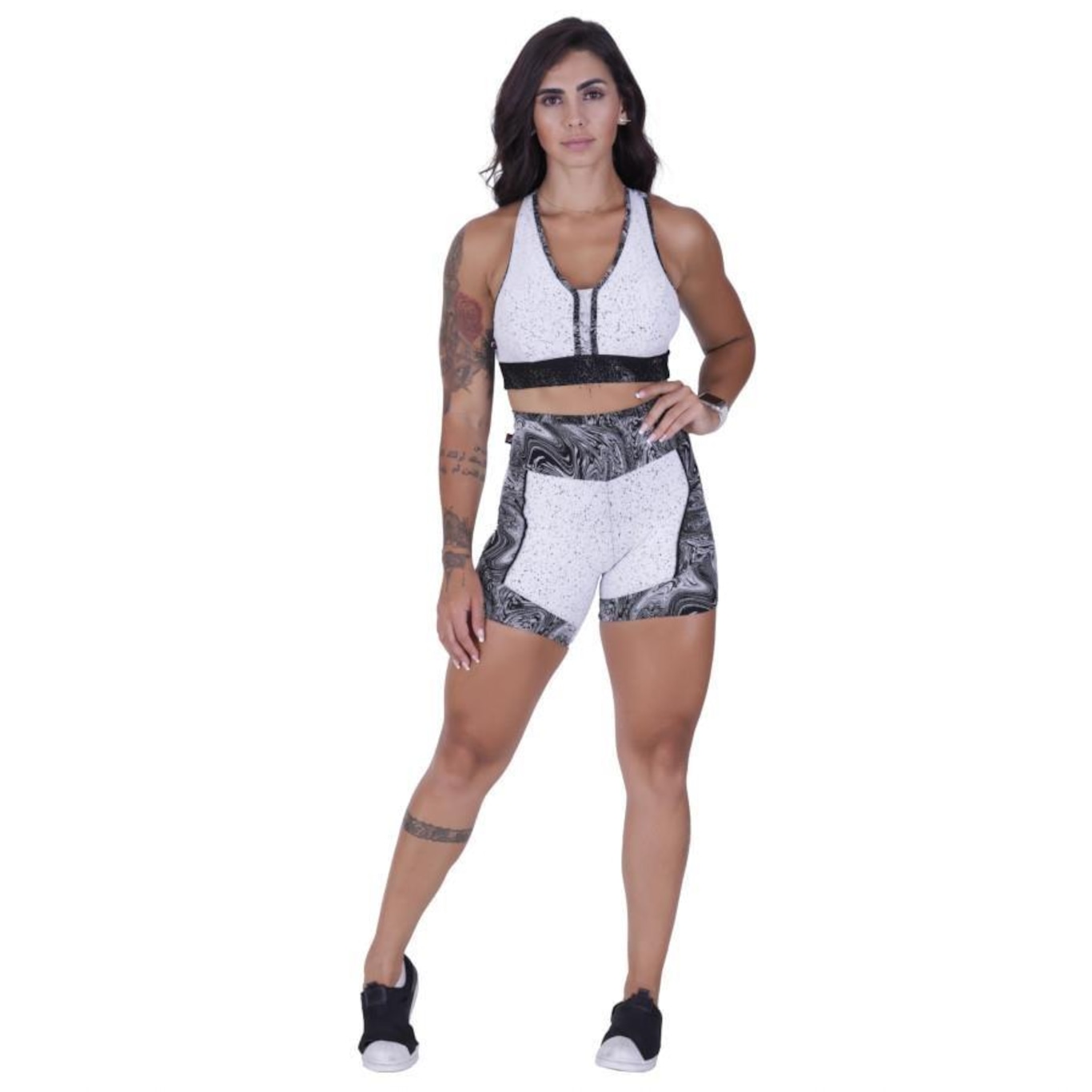 Conjunto Fitness Orbis Fitness: Short + Top Bojo Recortes - Feminino - Foto 1