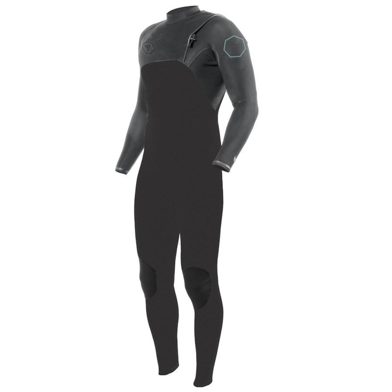 Long John Vissla Seven Seas High 3/2 No Zip Charcoal - Masculino - Foto 1