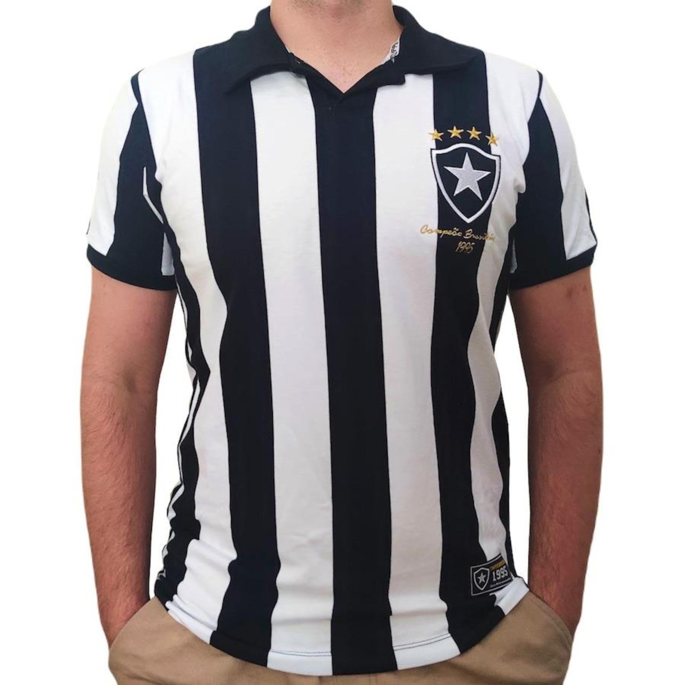 Camiseta Botafogo Retro 1995 Campeão Brasileiro RetrôMania Oficial - Masculina - Foto 2