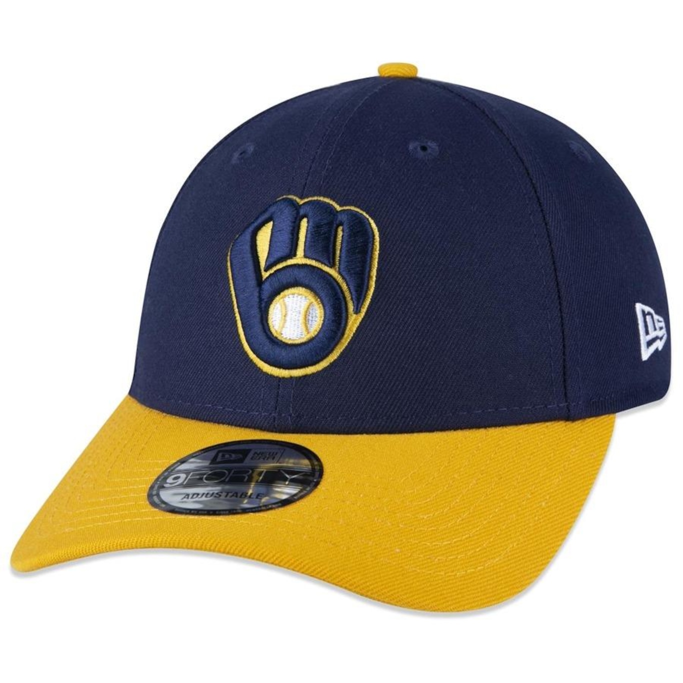 Boné Aba Curva New Era 9Forty Milwaukee Brewers MLB - Snapback - Adulto - Foto 1