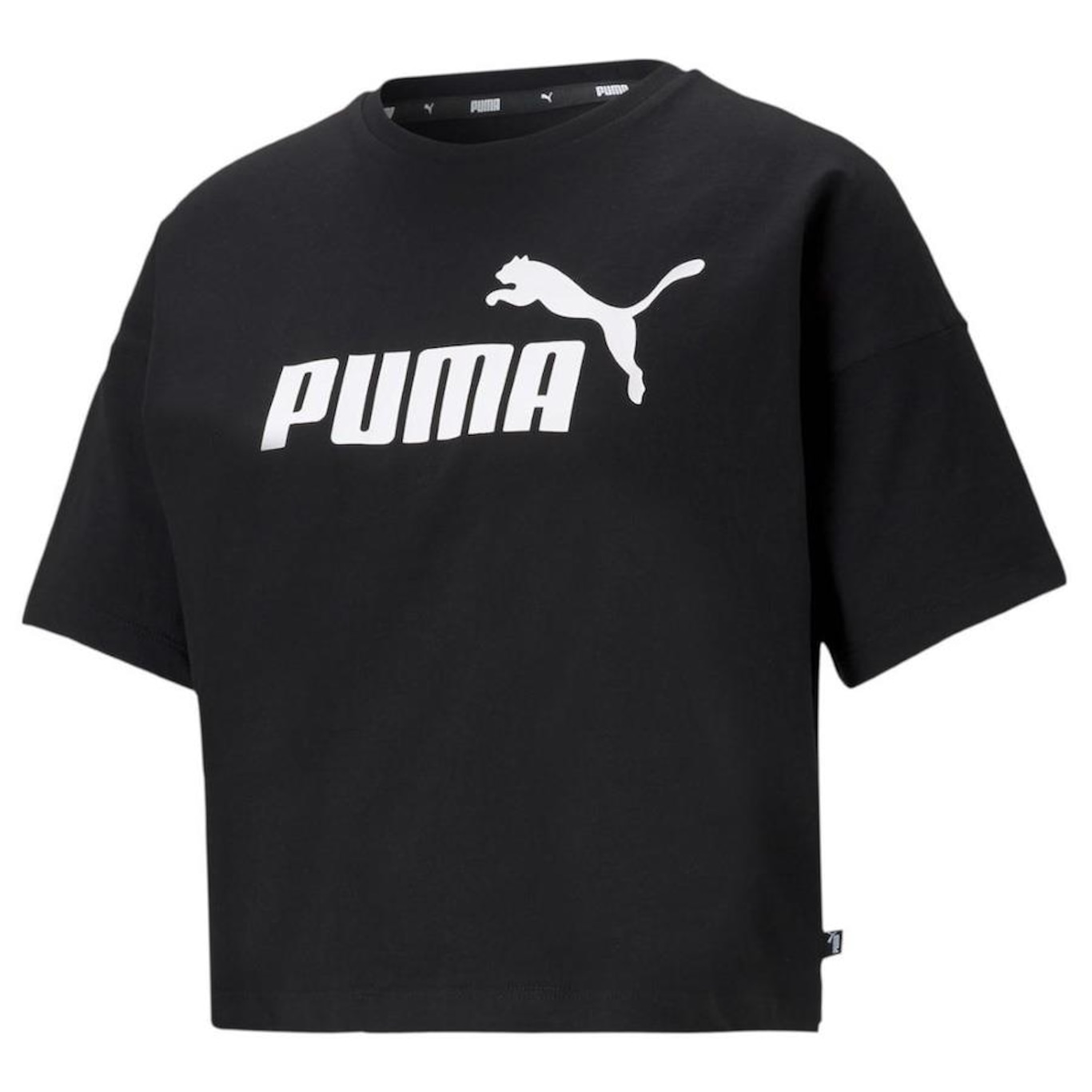 Camiseta Puma Essentials Cropped Logo Tee - Feminina - Foto 1