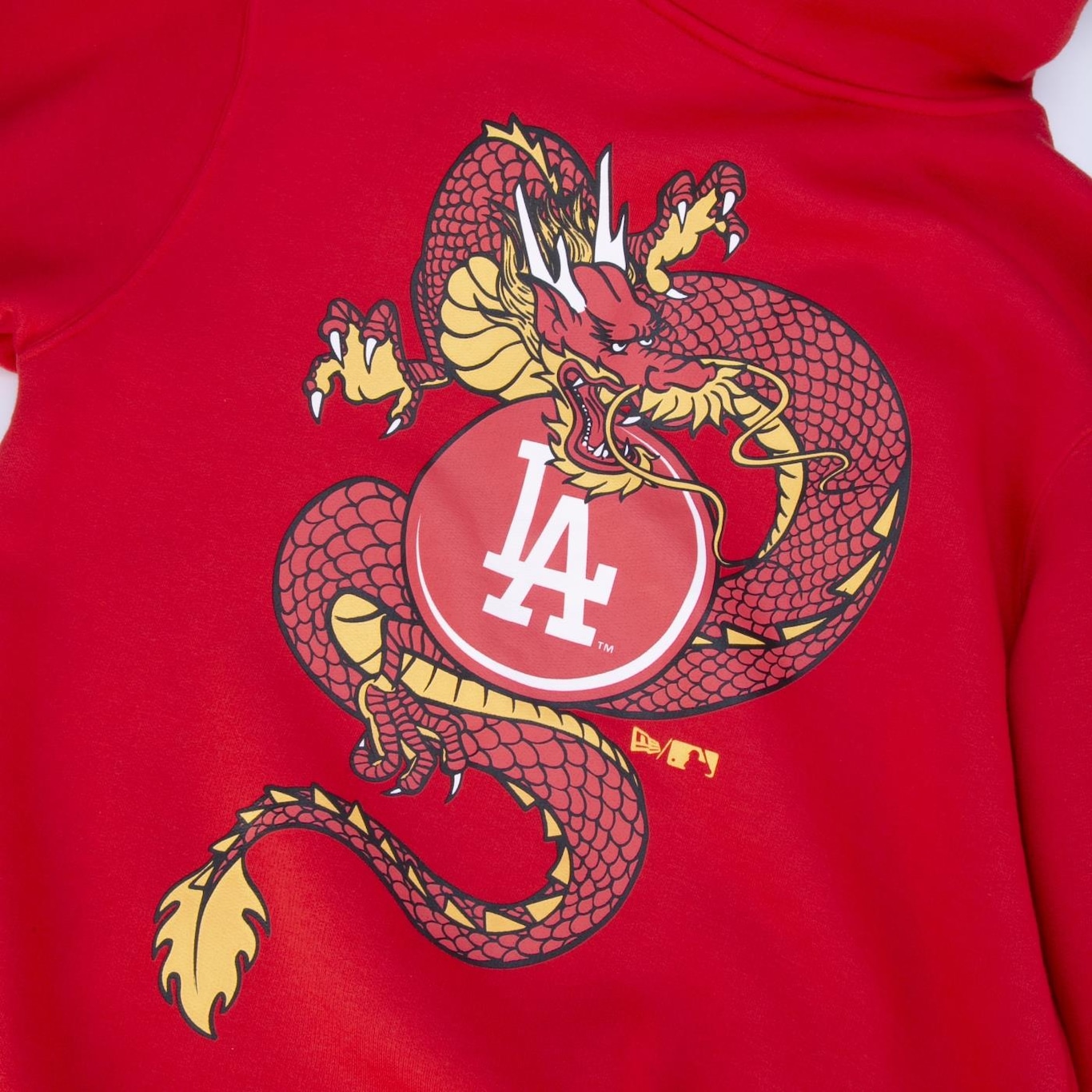 Blusão de Moletom New Era China Vibes Red Dragon Los Angeles Dodgers - Masculino - Foto 4