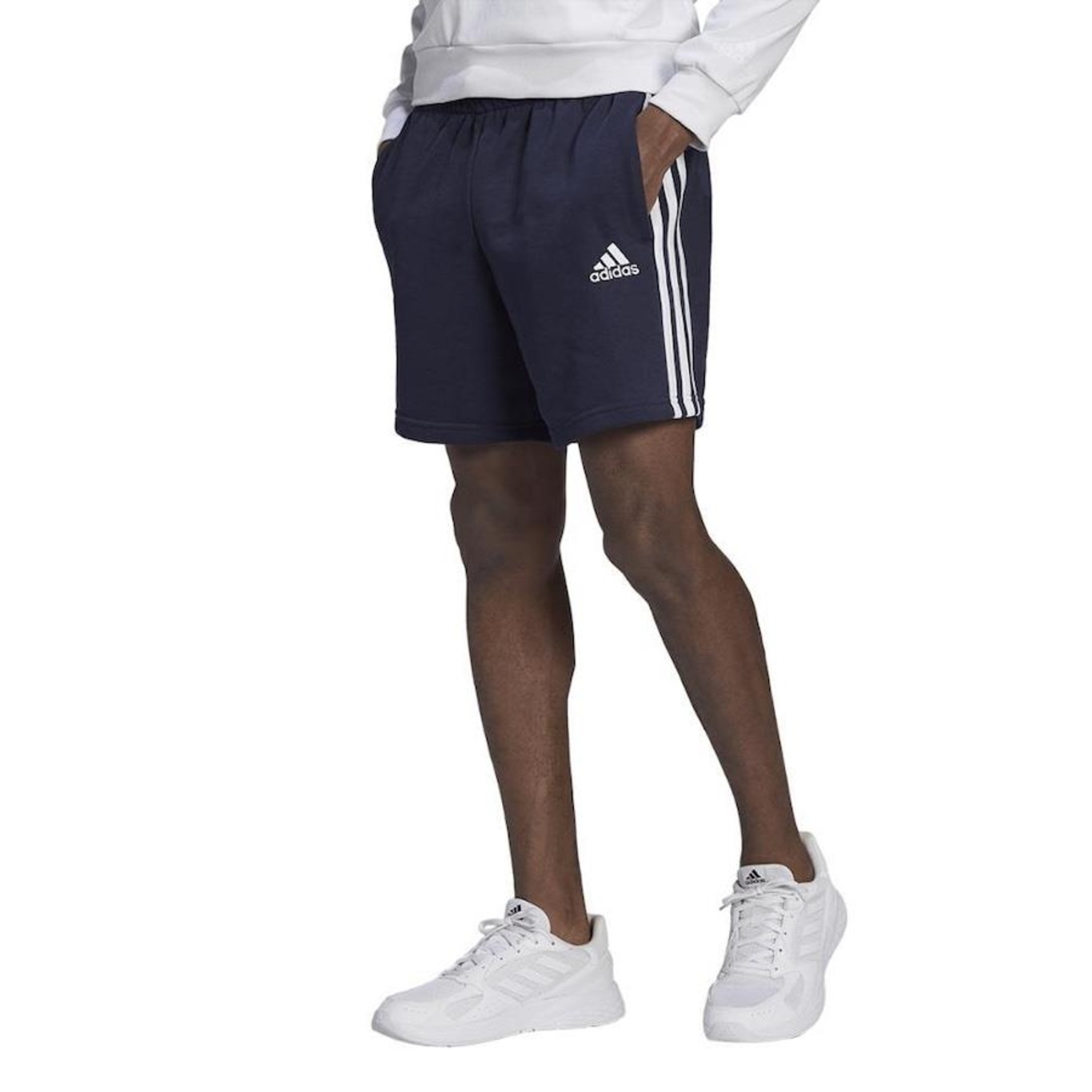 Shorts adidas Essentials 3 Listras - Masculino - Foto 2