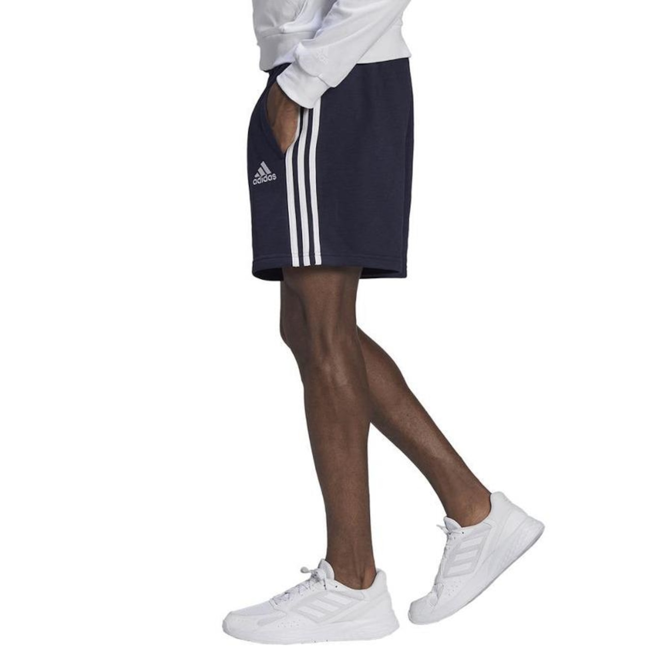 Shorts adidas Essentials 3 Listras - Masculino - Foto 4