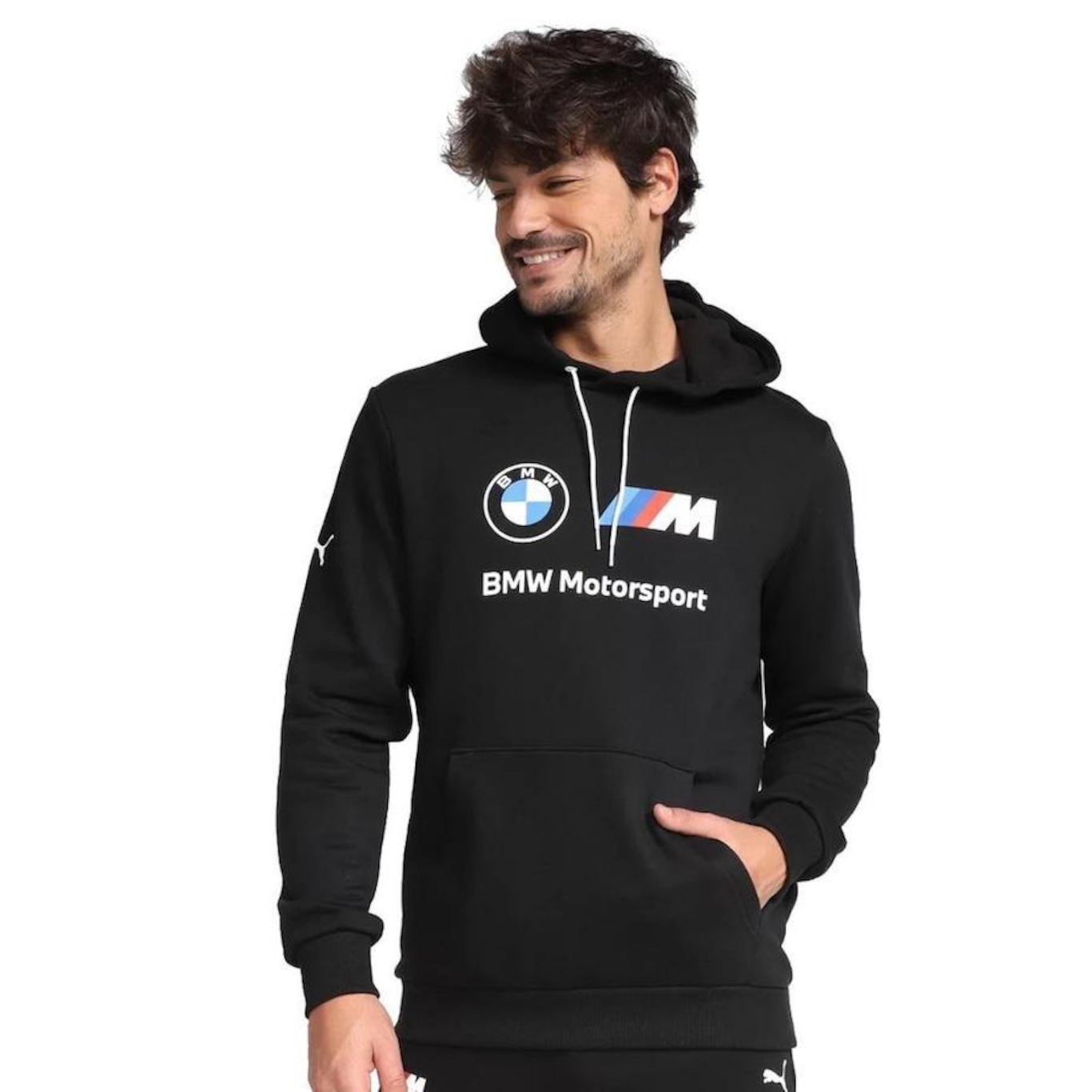 Blusa de Moletom Puma Masculina com Capuz BMW Essentials Fleece - Foto 3