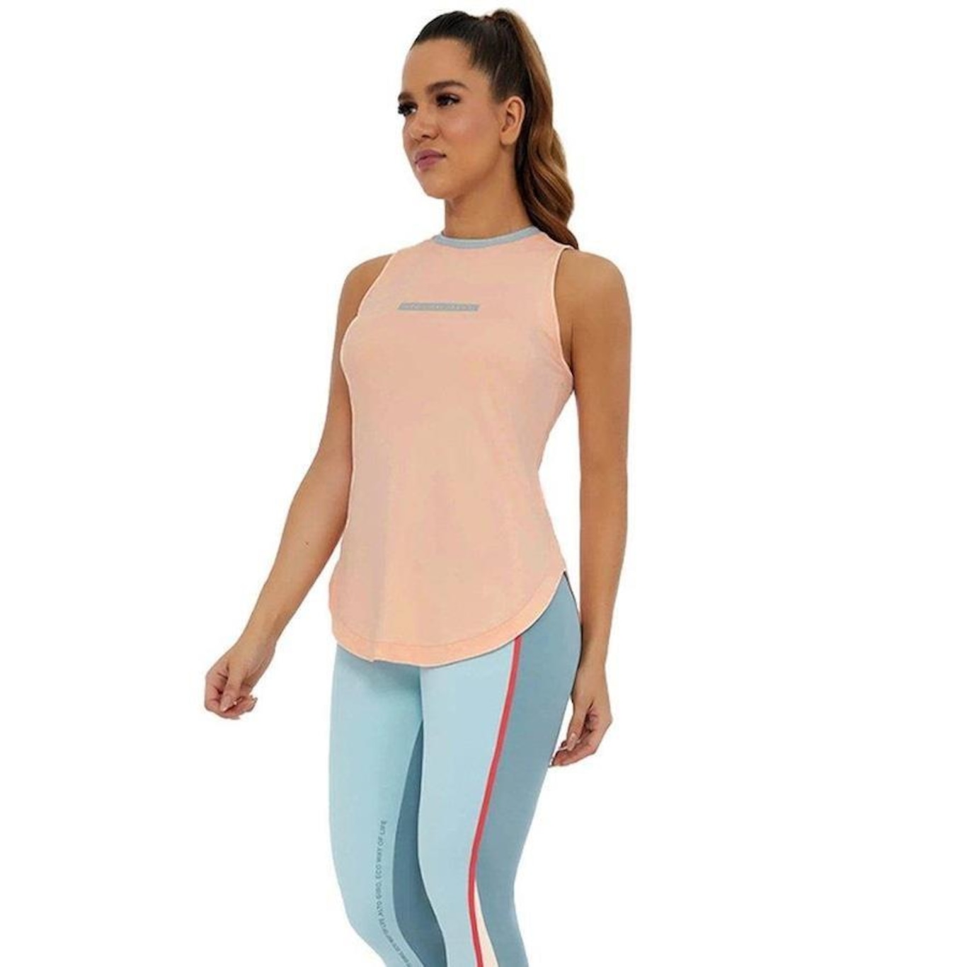 Camiseta Regata Alto Giro Skin Fit - Feminina - Foto 1